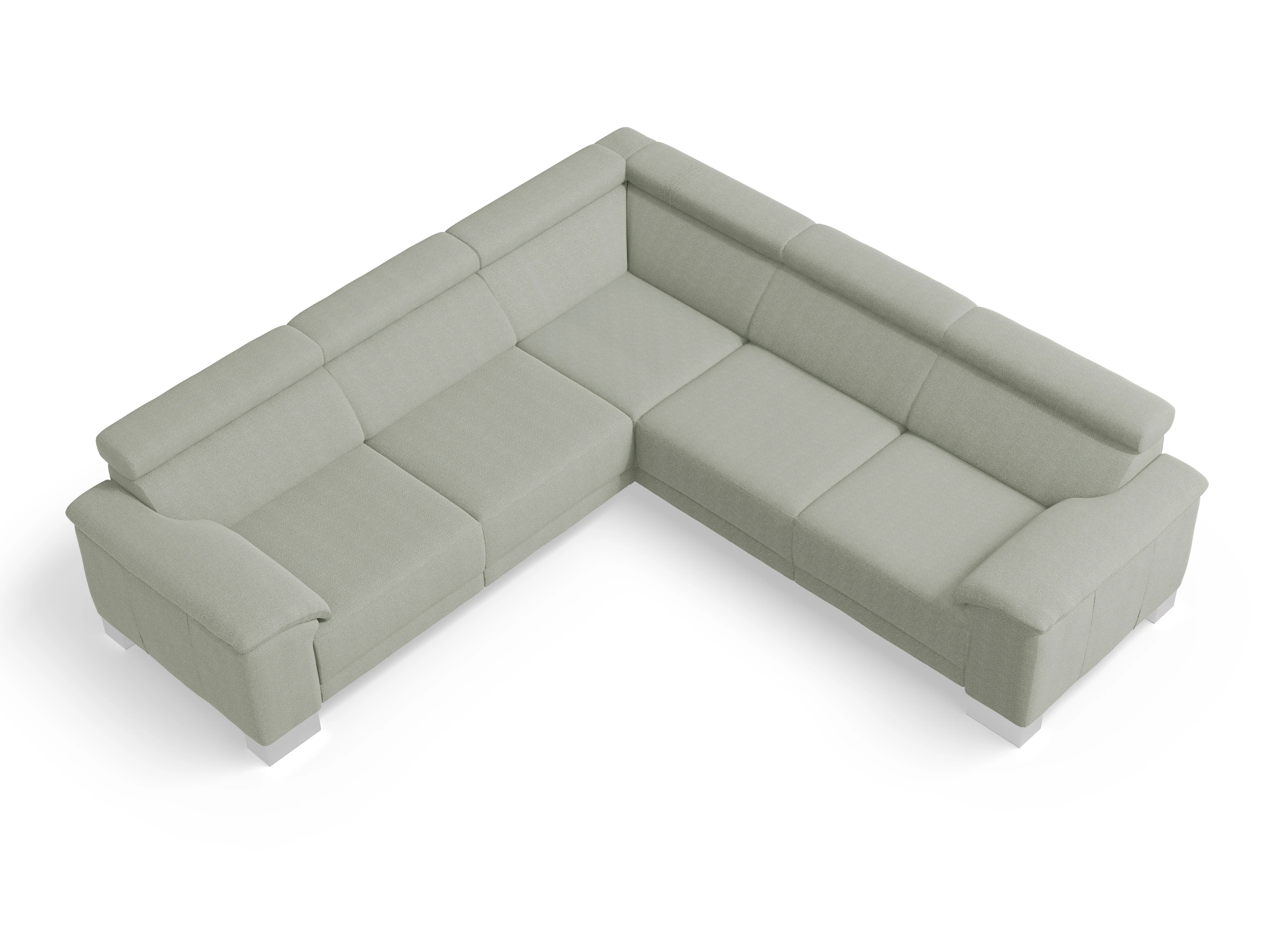 Ansicht des Produktes Antonio Ecksofa gleichschenklig in Stoff Grau