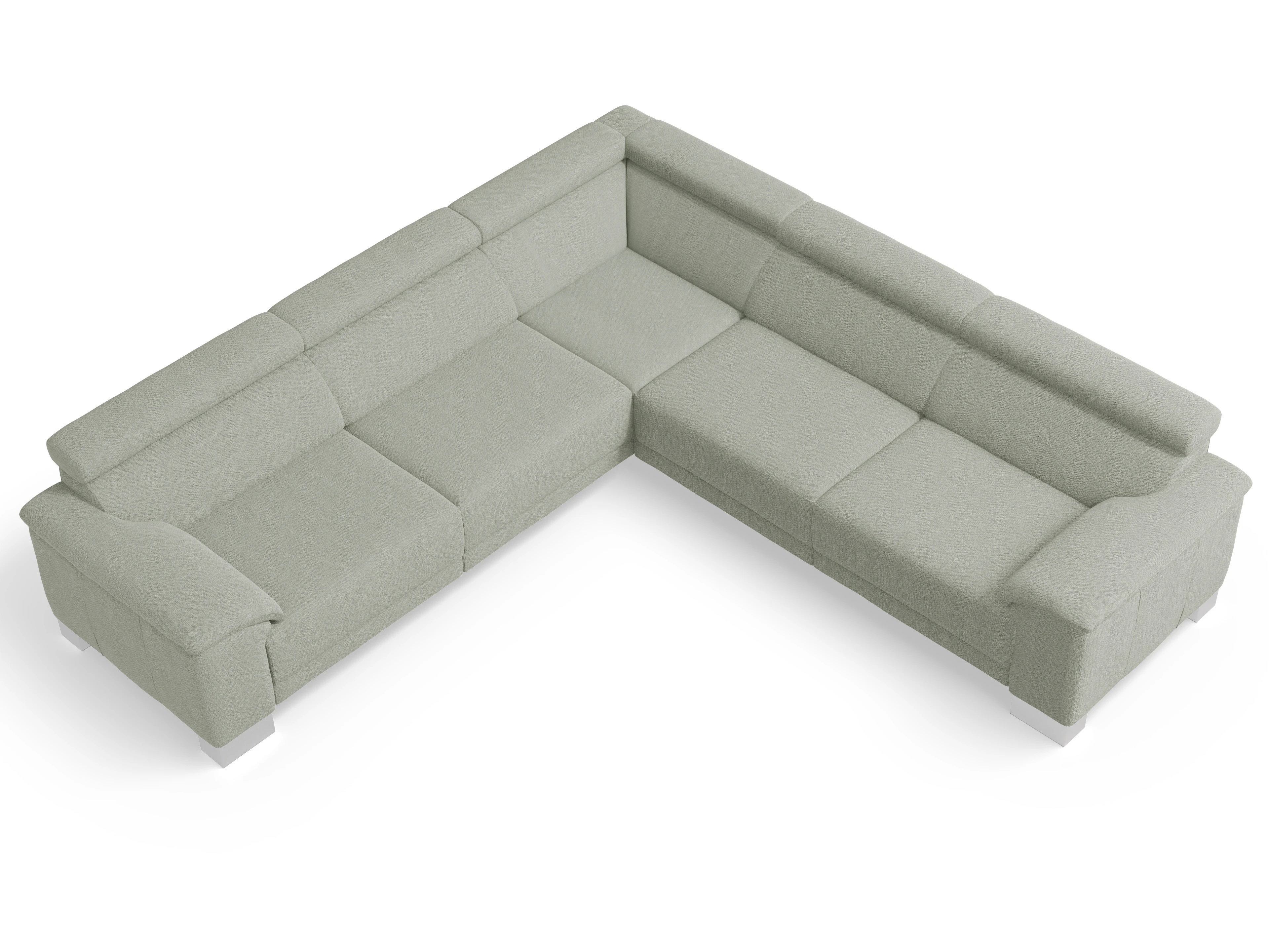Antonio Ecksofa SPE Large Ansicht des Produktes Antonio Ecksofa gleichschenklig in Stoff Grau