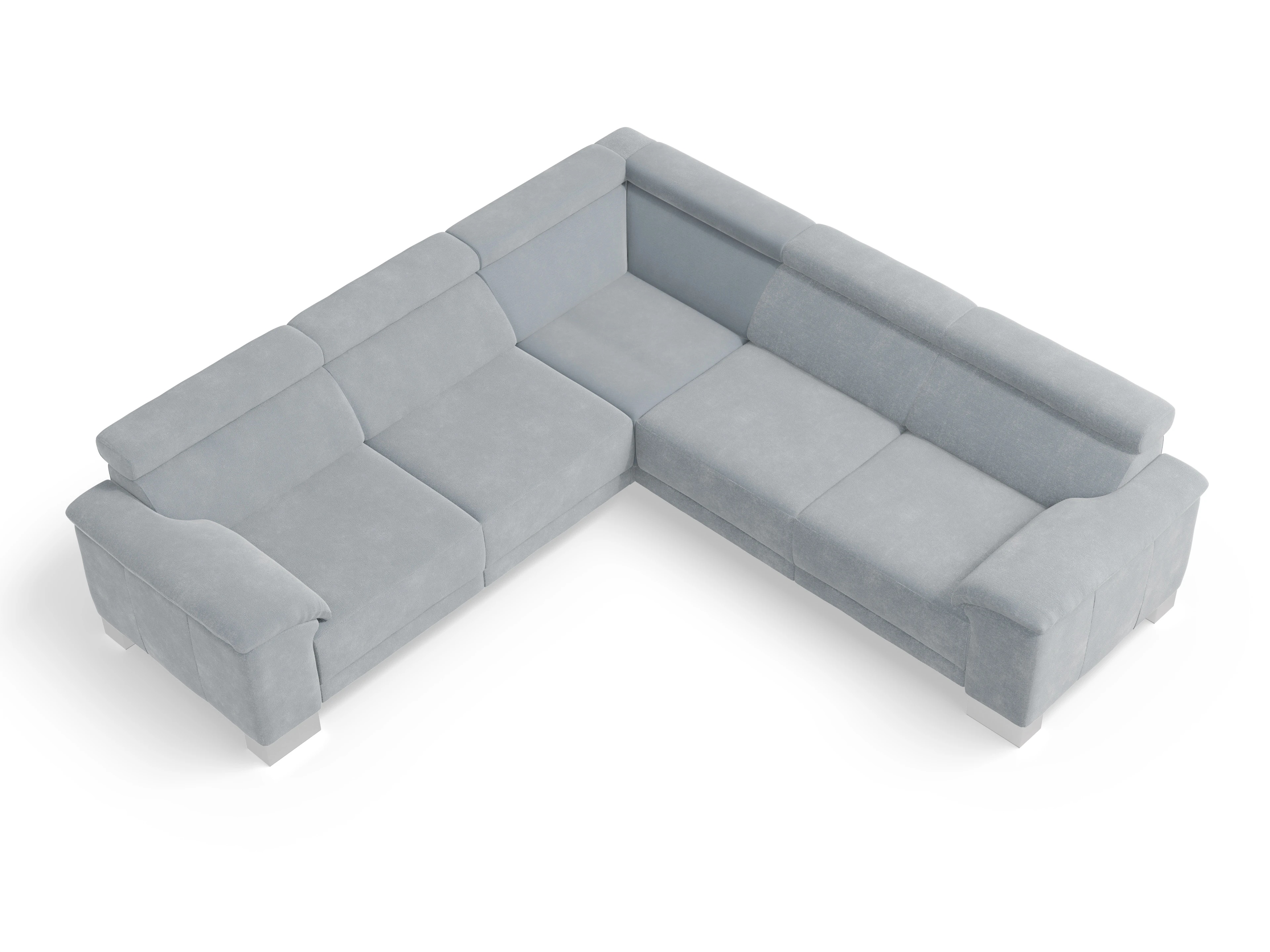 Ansicht des Produktes Antonio Ecksofa gleichschenklig in Stoff Blau