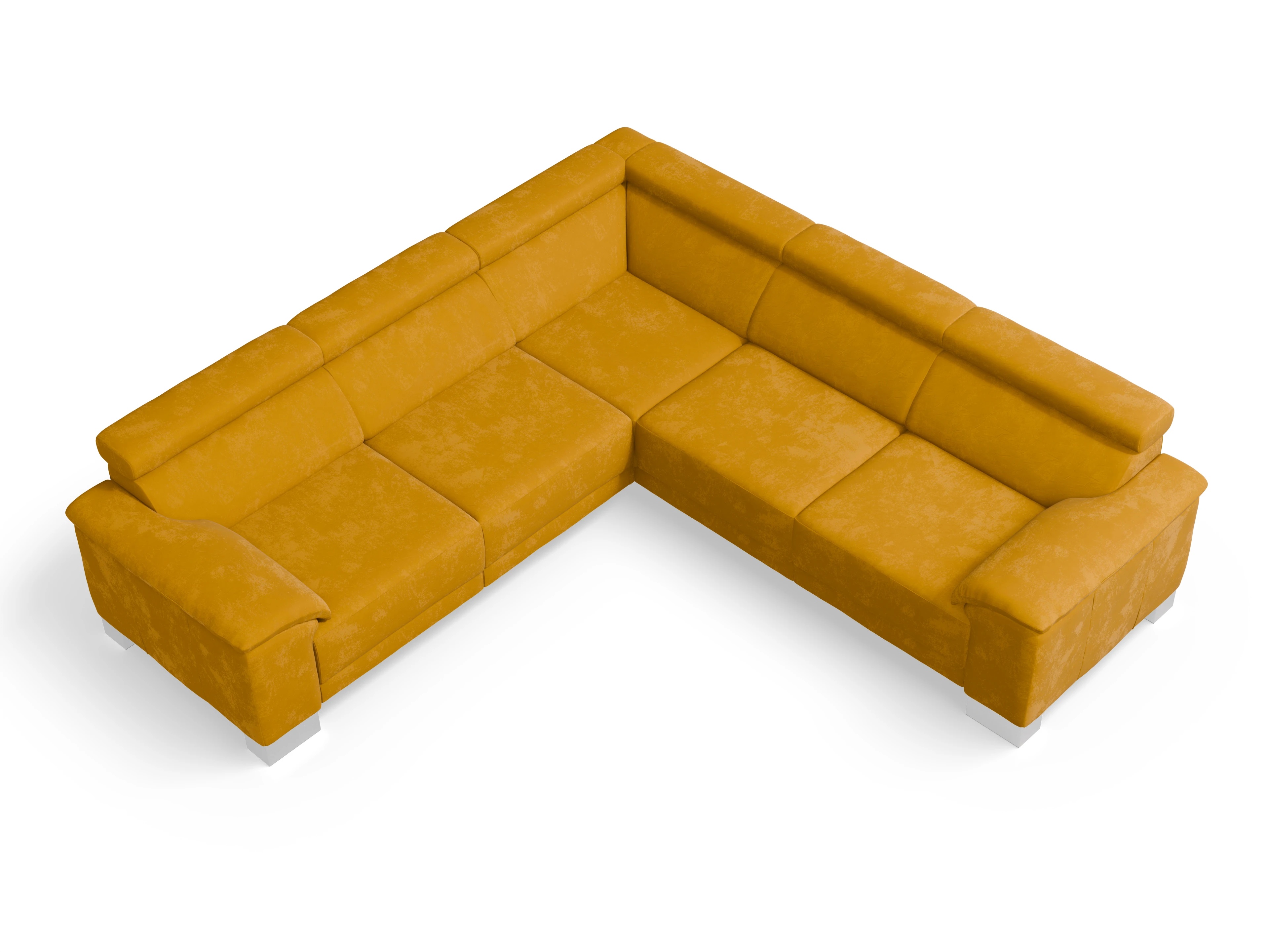 Ansicht des Produktes Antonio Ecksofa gleichschenklig in Stoff Orange