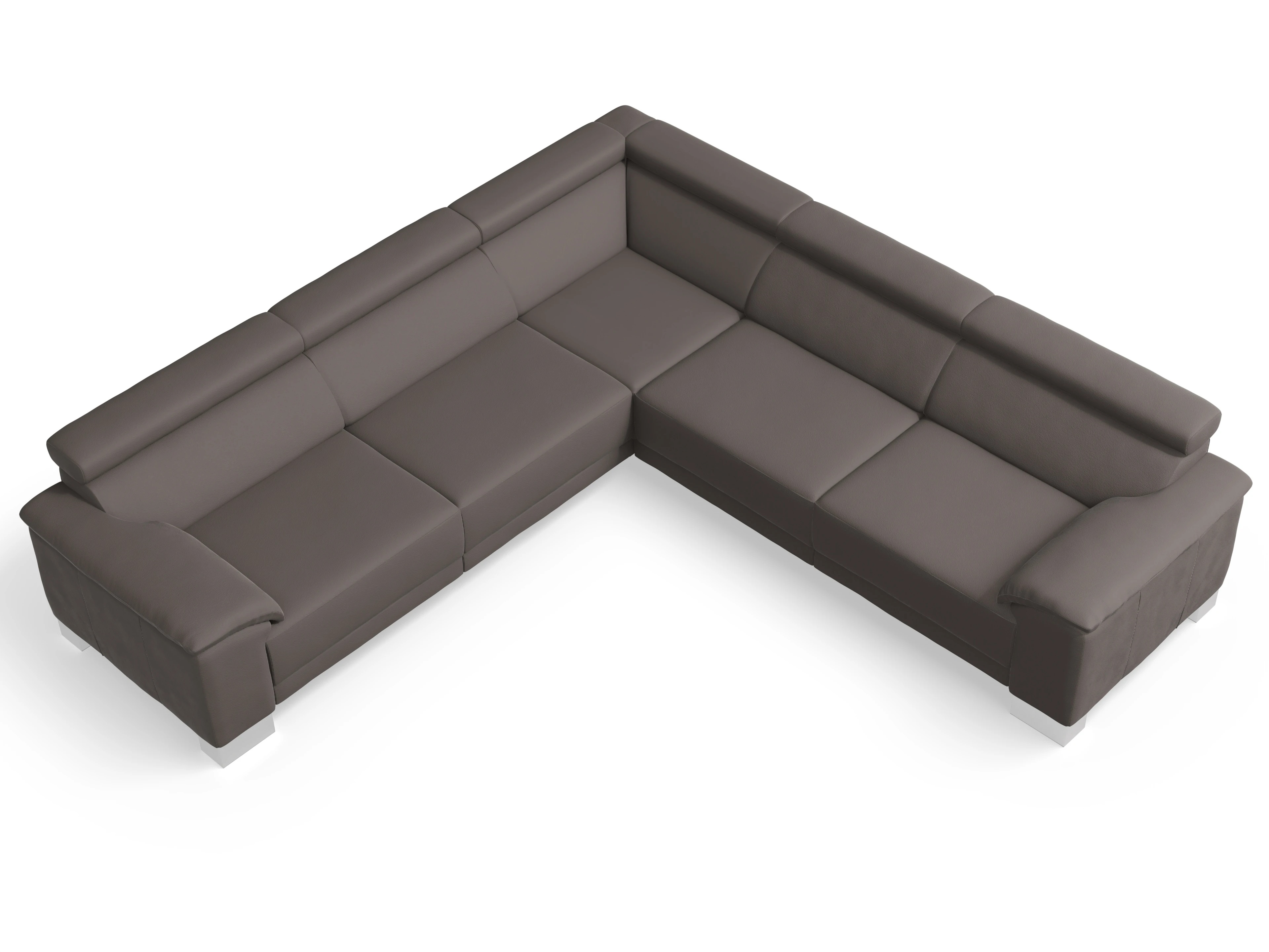 Antonio Ecksofa SPE Large Ansicht des Produktes Antonio Ecksofa gleichschenklig in Stoff Grau
