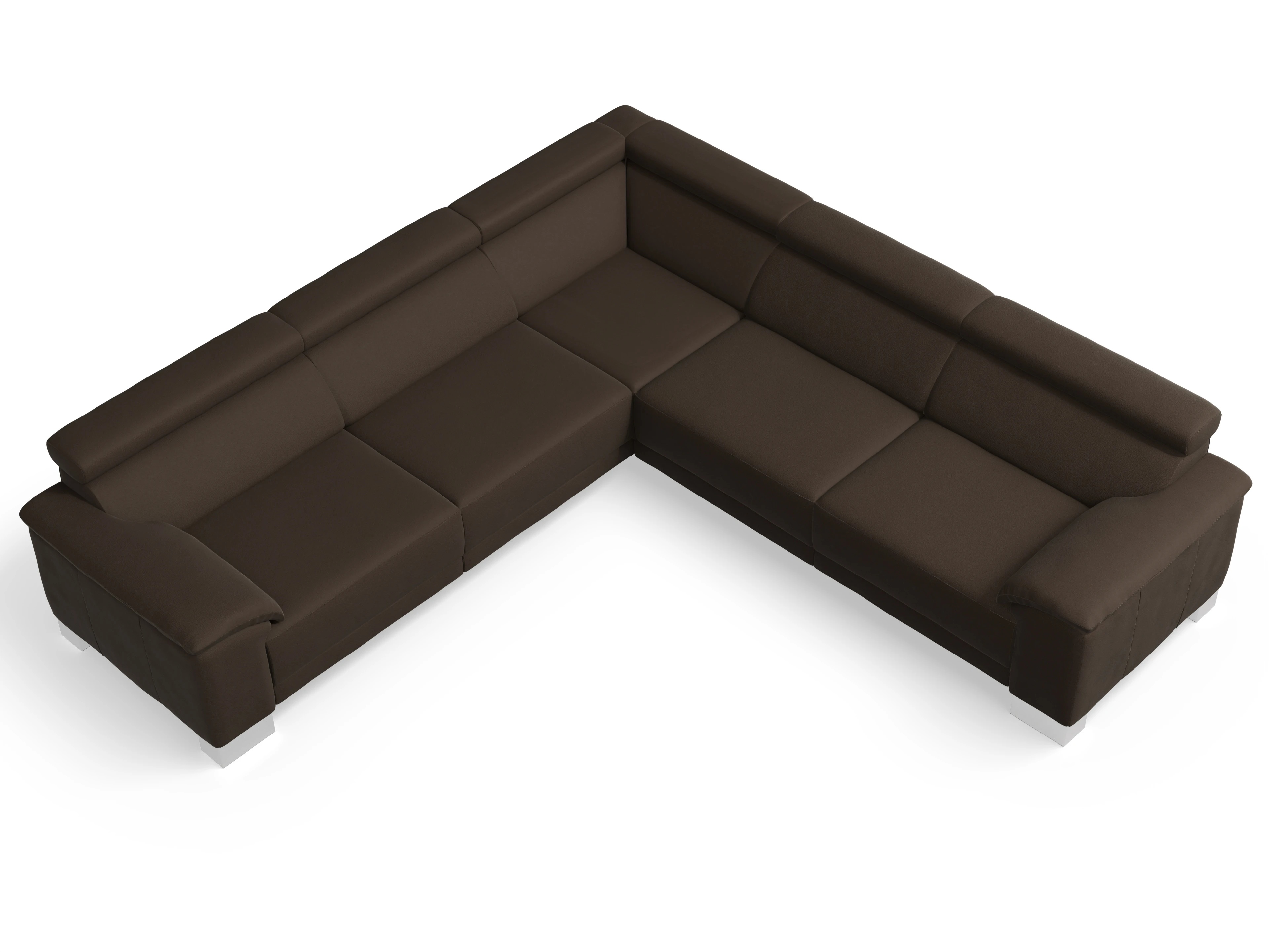 Antonio Ecksofa SPE Large Ansicht des Produktes Antonio Ecksofa gleichschenklig in Stoff Braun