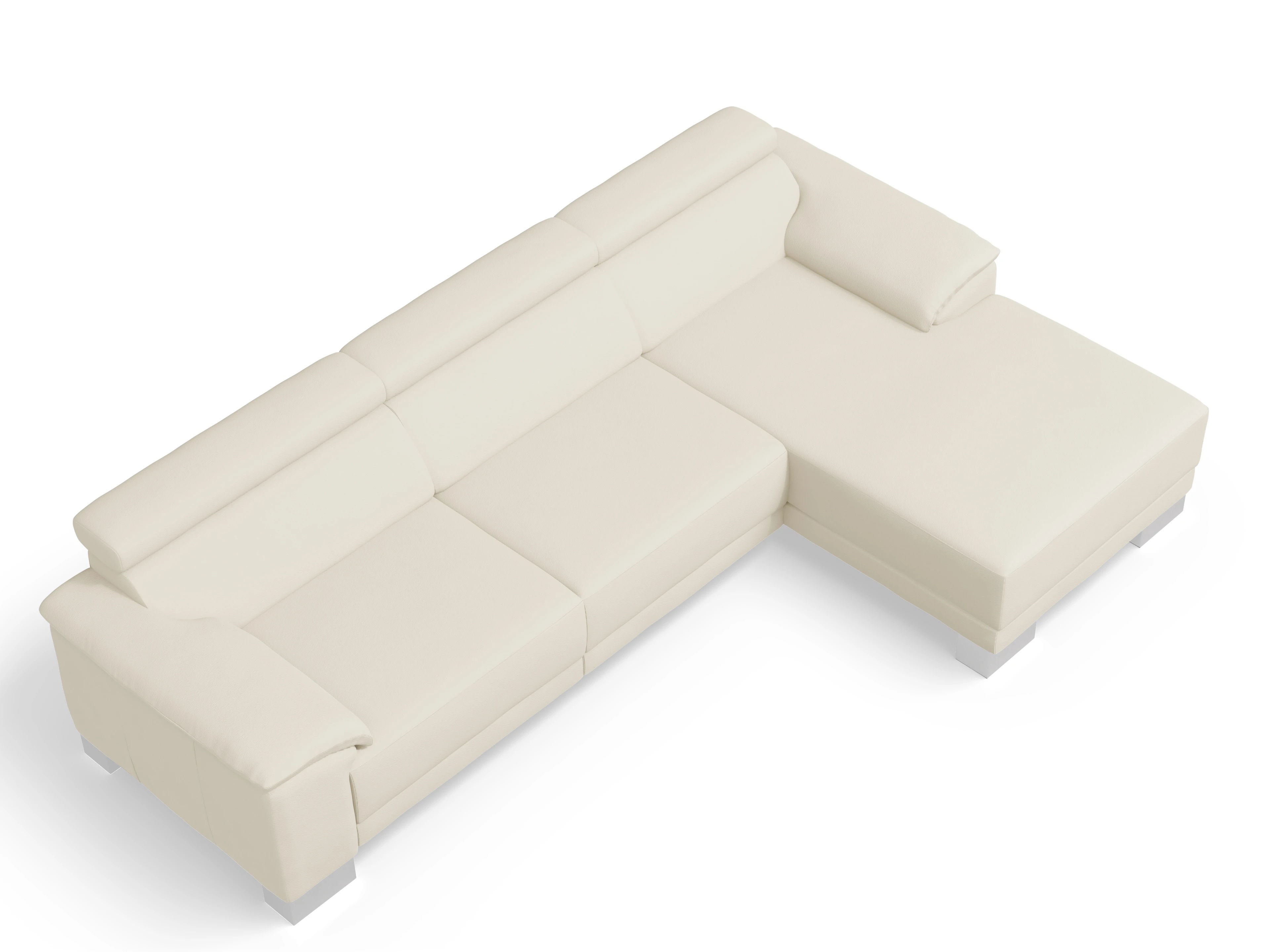 Ansicht des Produktes Antonio Ecksofa rechts Abschluss offen in Stoff Beige