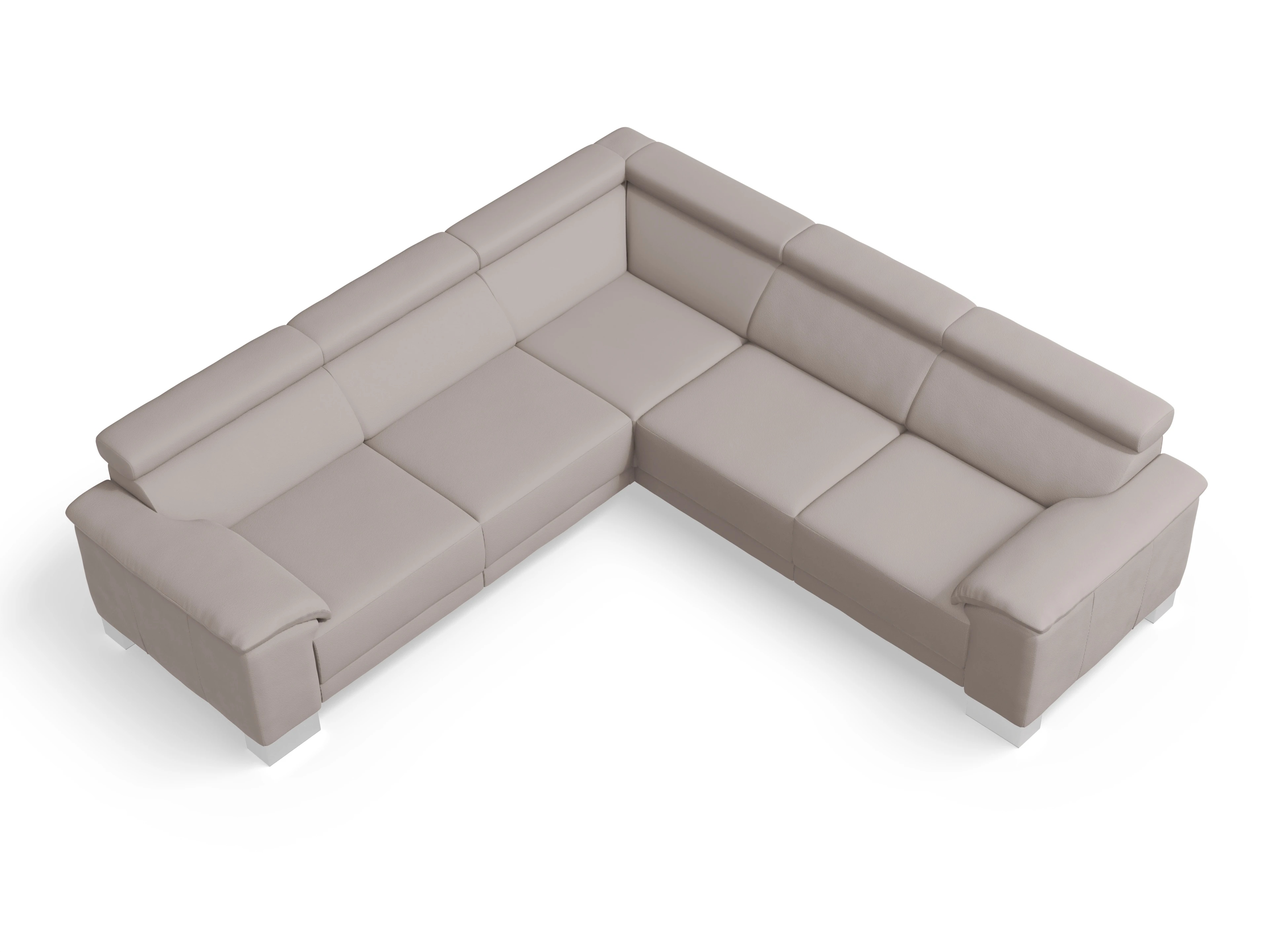 Antonio Ecksofa SPE Medium Ansicht des Produktes Antonio Ecksofa gleichschenklig in Stoff Braun