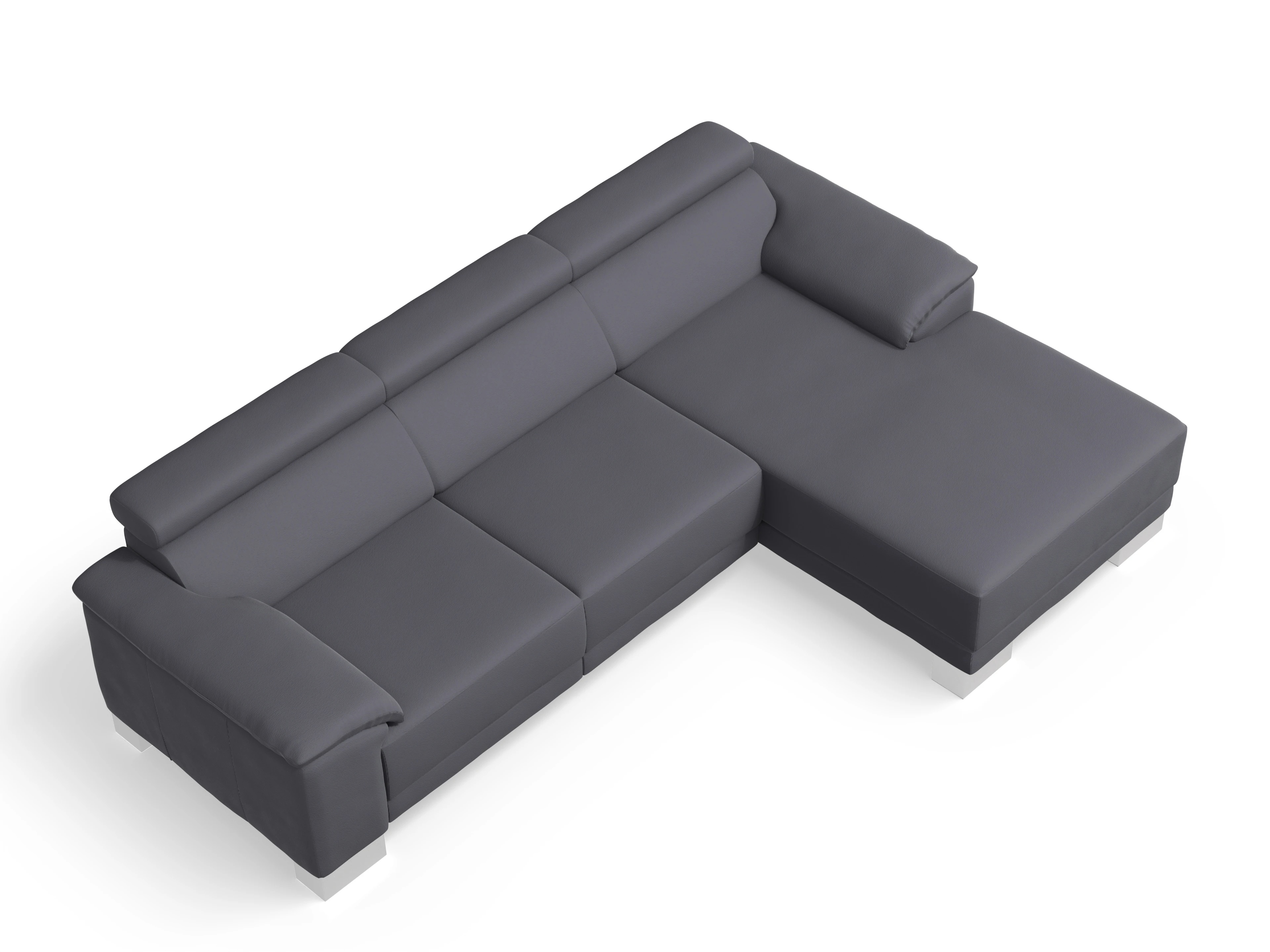 Antonio Ecksofa LO Medium R Ansicht des Produktes Antonio in Stoff Grau