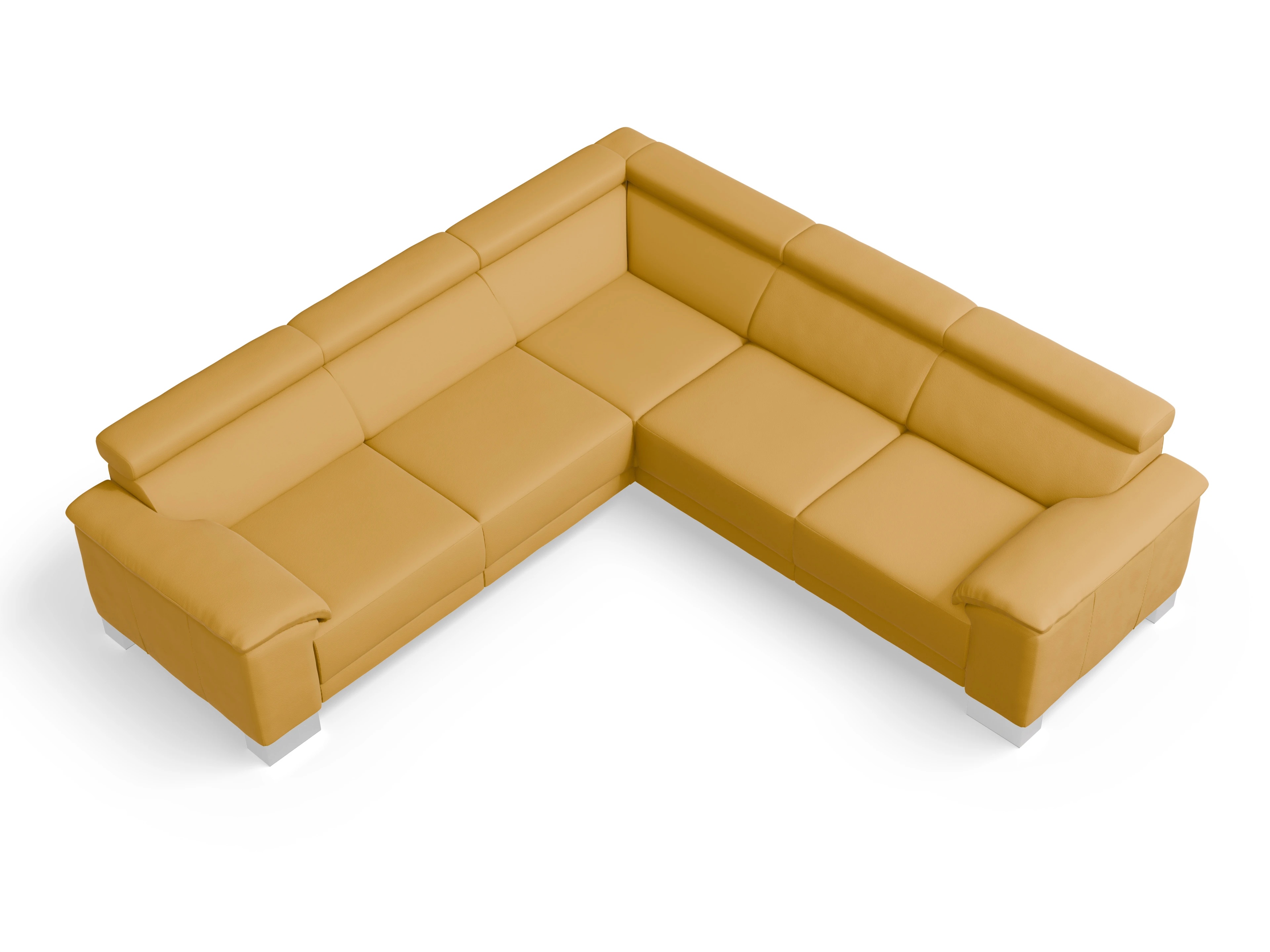 Ansicht des Produktes Antonio Ecksofa gleichschenklig in Stoff Gelb
