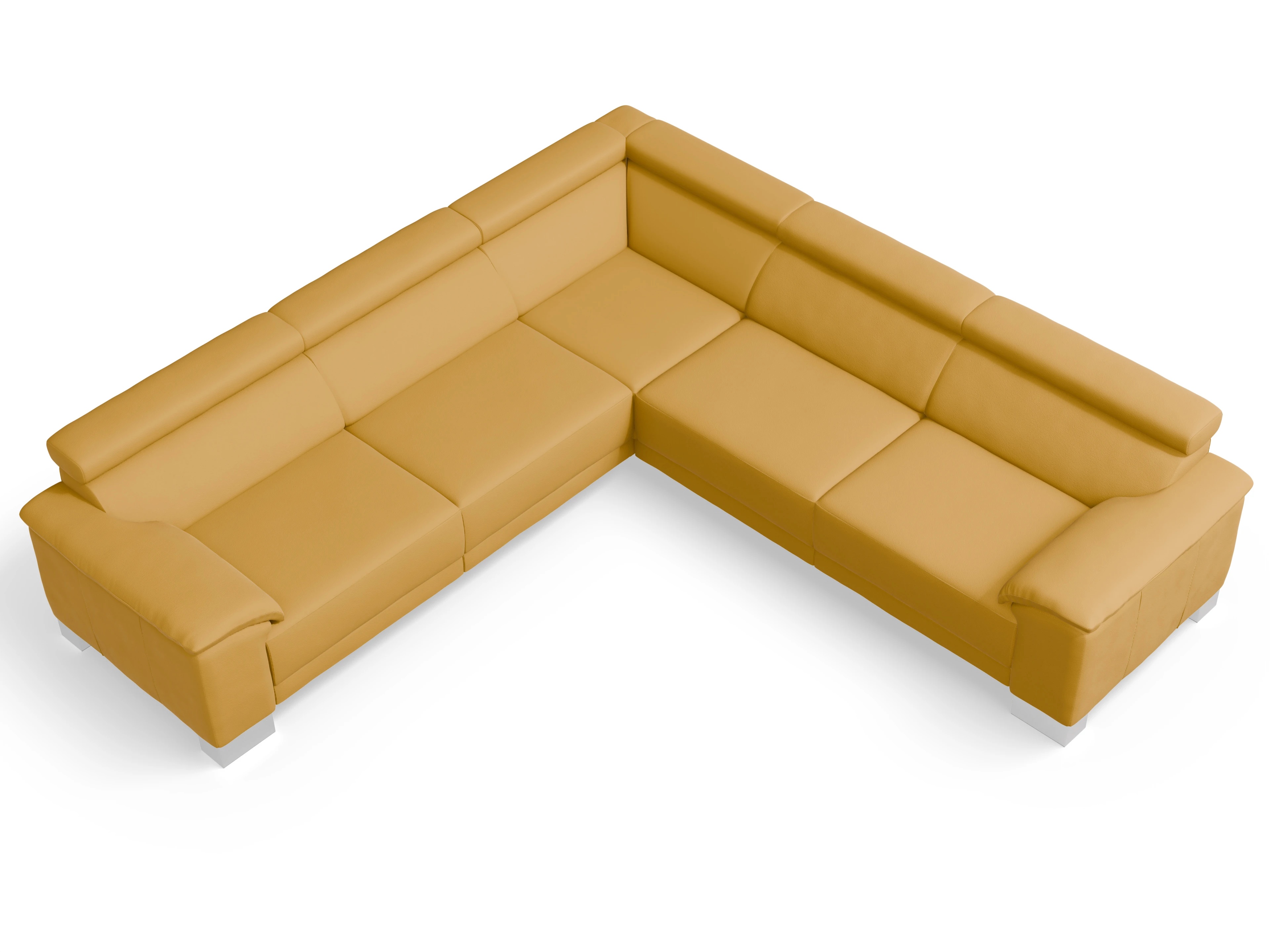 Antonio Ecksofa SPE Large Ansicht des Produktes Antonio Ecksofa gleichschenklig in Stoff Gelb
