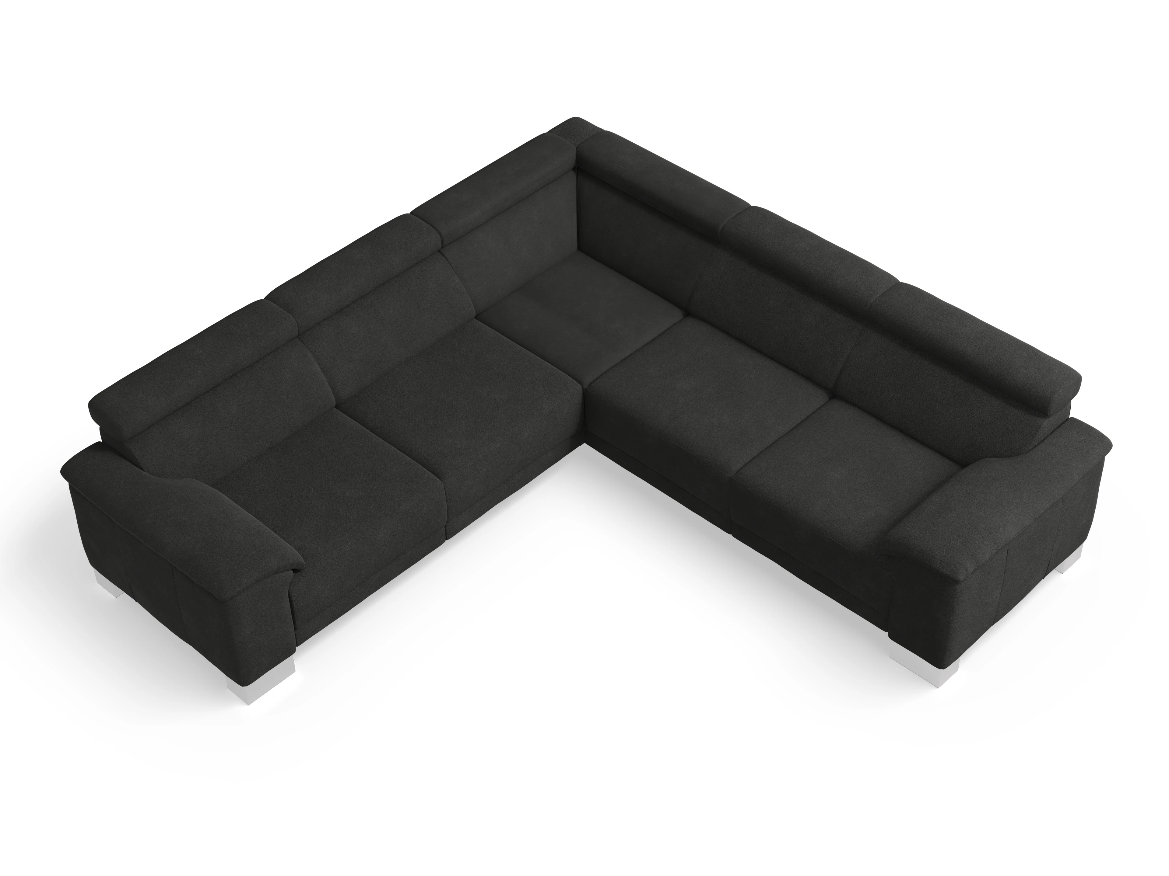 Ansicht des Produktes Antonio Ecksofa gleichschenklig in Stoff Schwarz