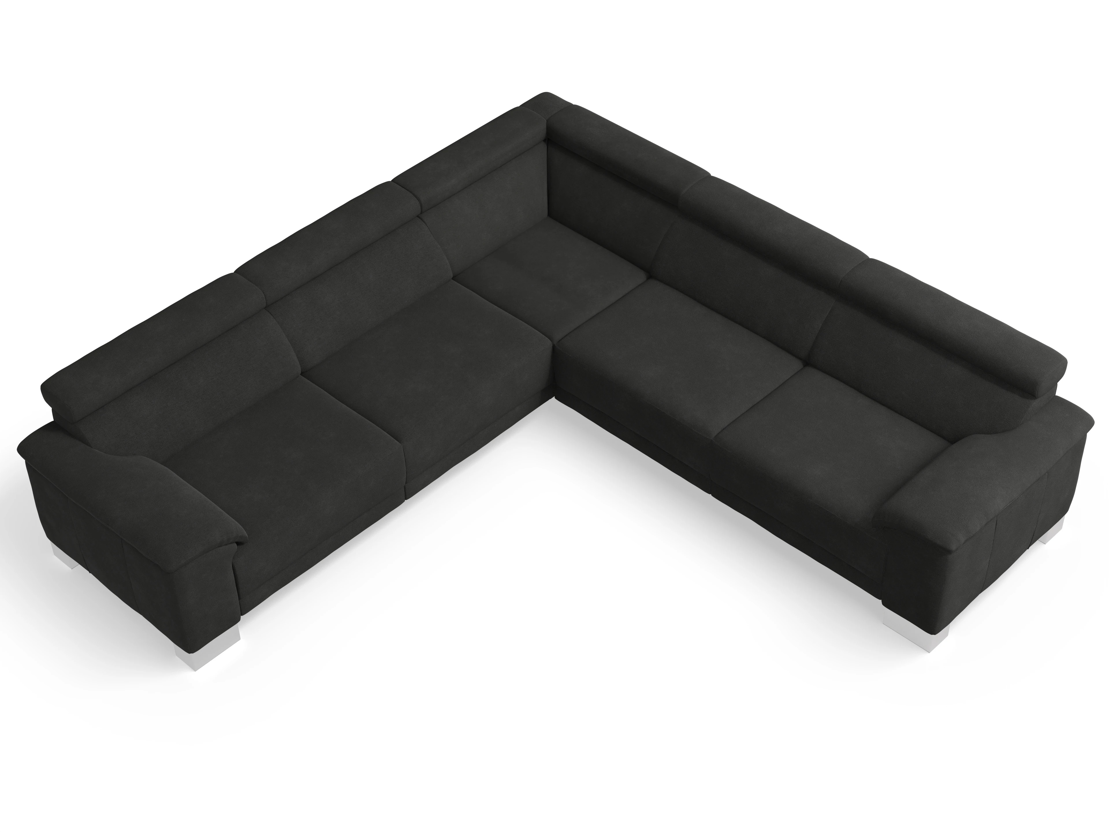 Ansicht des Produktes Antonio Ecksofa gleichschenklig in Stoff Schwarz