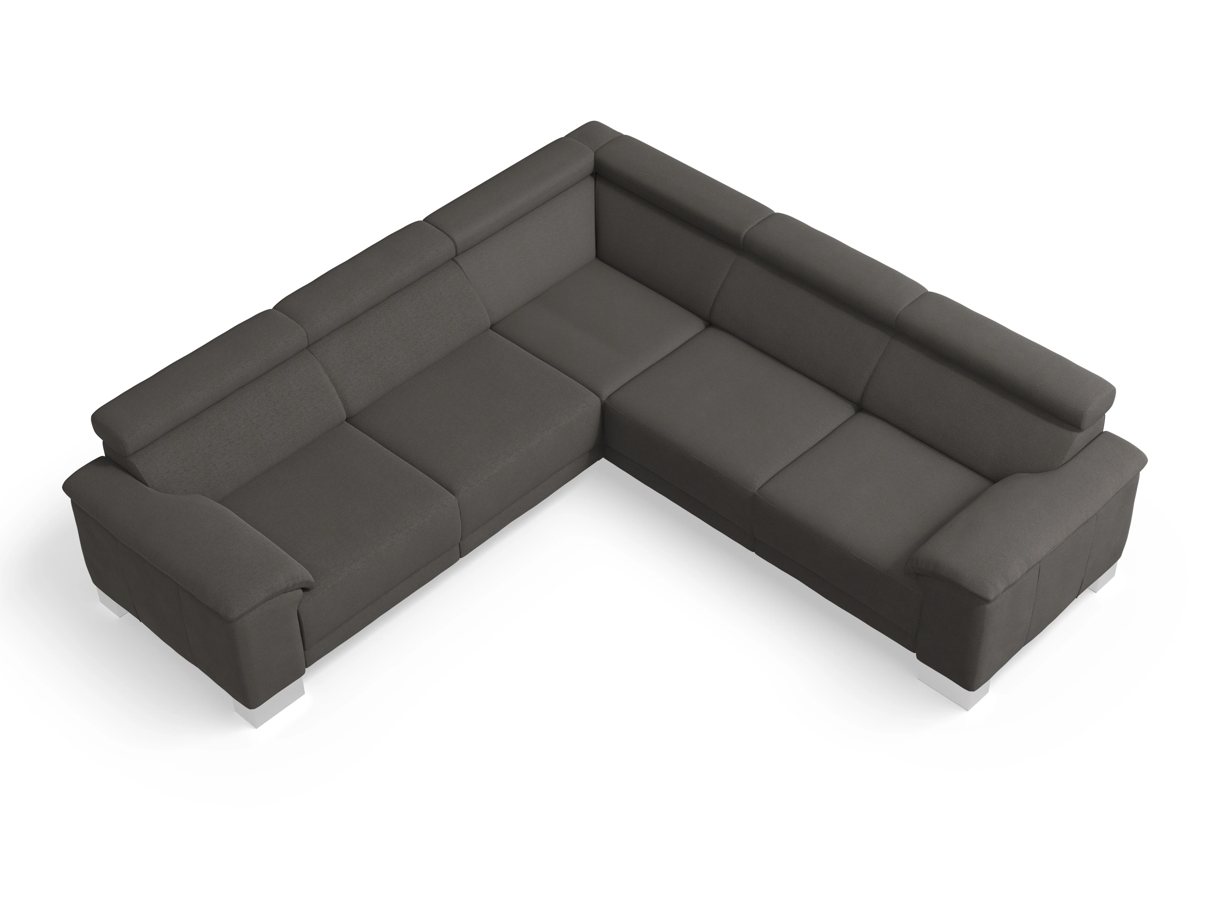 Antonio Ecksofa SPE Medium Ansicht des Produktes Antonio Ecksofa gleichschenklig in Stoff Grau