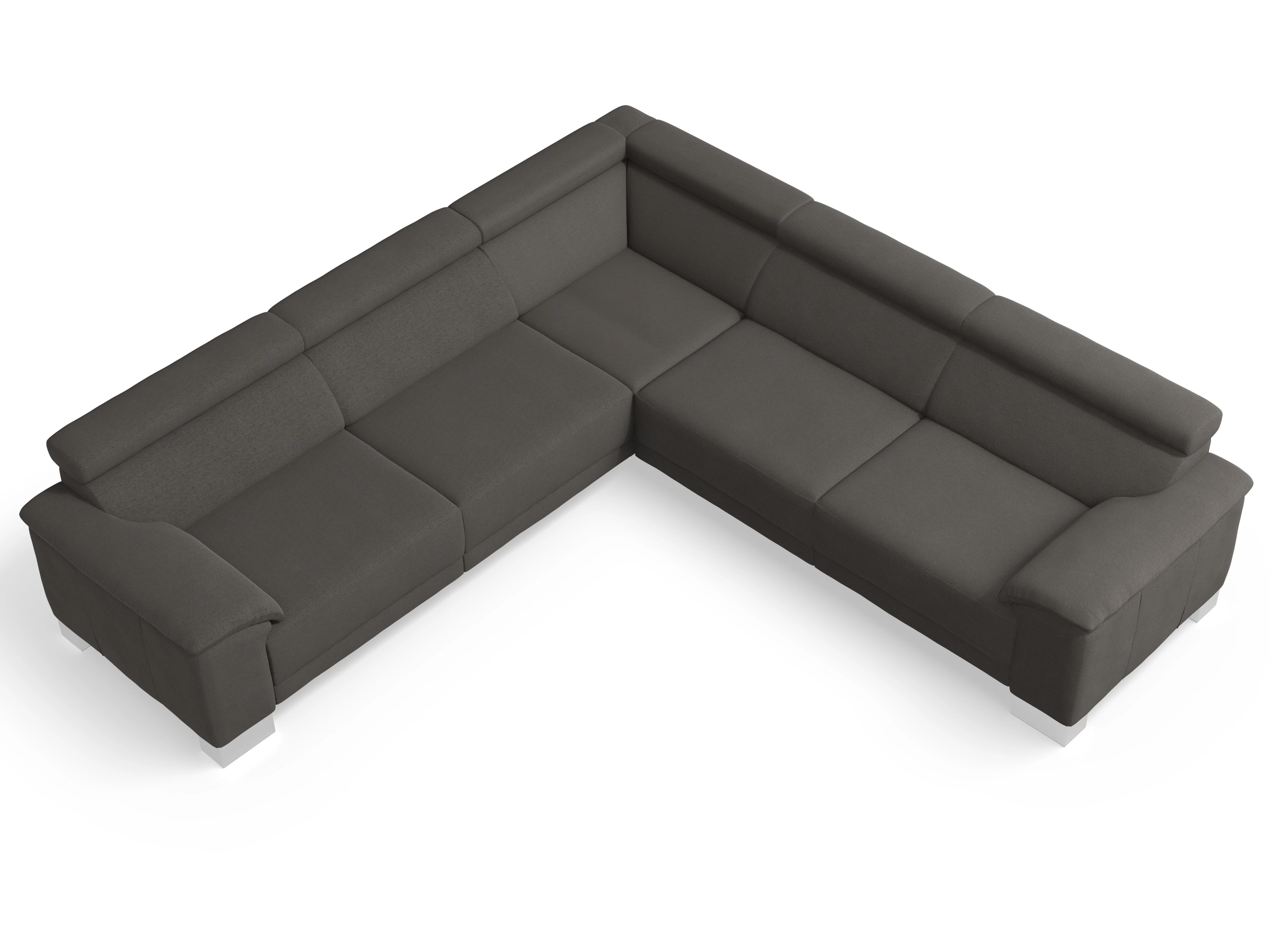 Ansicht des Produktes Antonio Ecksofa gleichschenklig in Stoff Grau