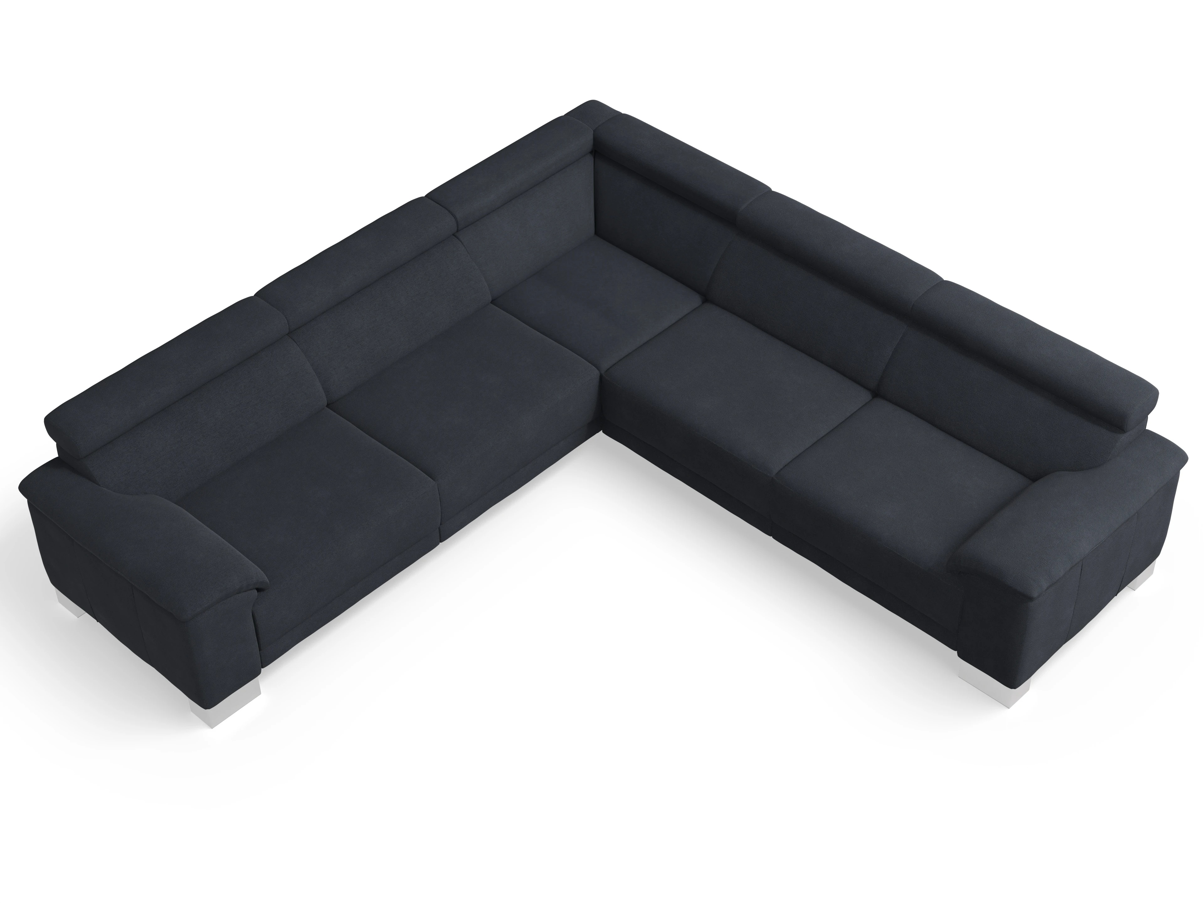 Antonio Ecksofa SPE Large Ansicht des Produktes Antonio Ecksofa gleichschenklig in Stoff Blau