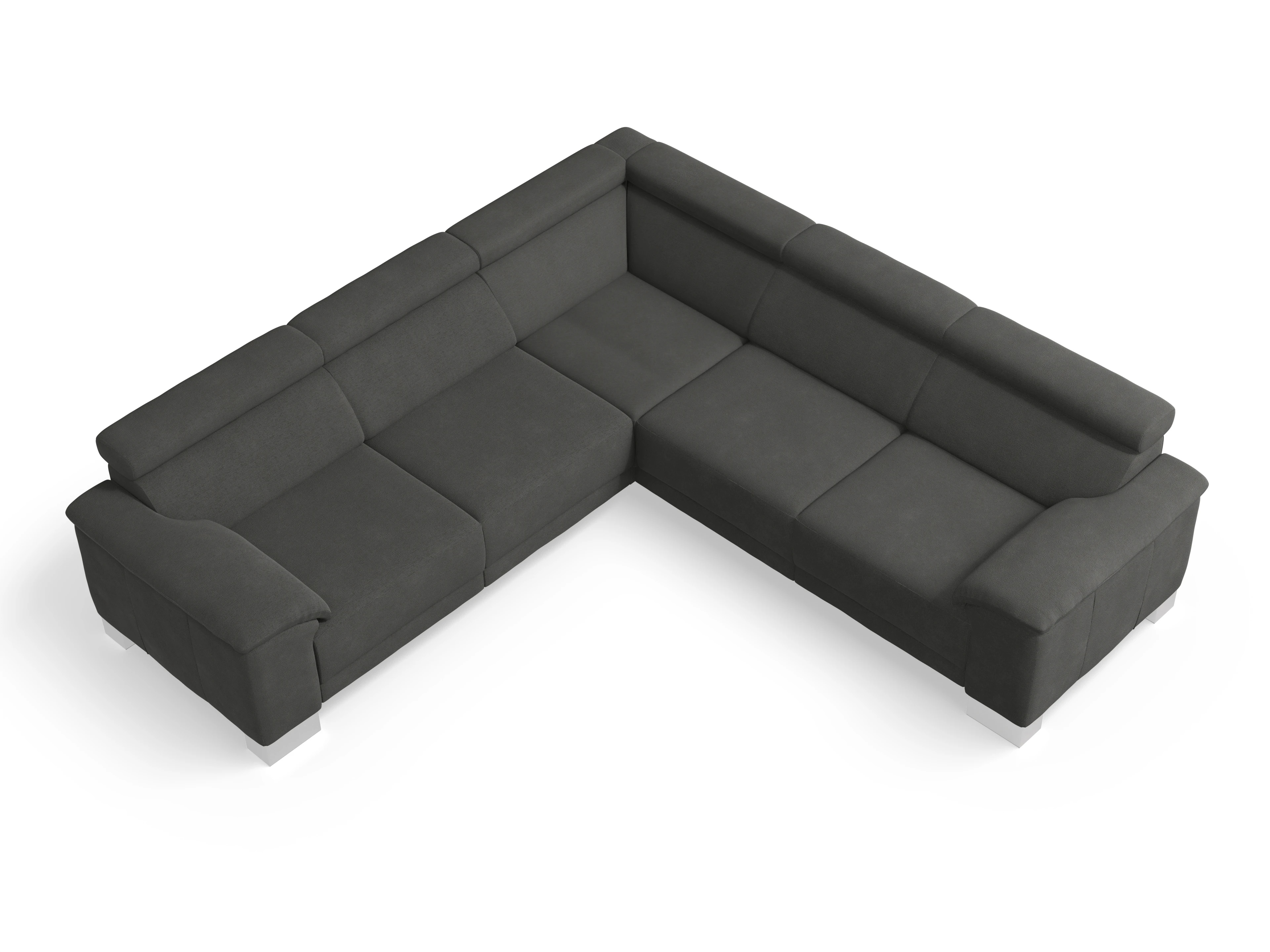 Ansicht des Produktes Antonio Ecksofa gleichschenklig in Stoff Grau