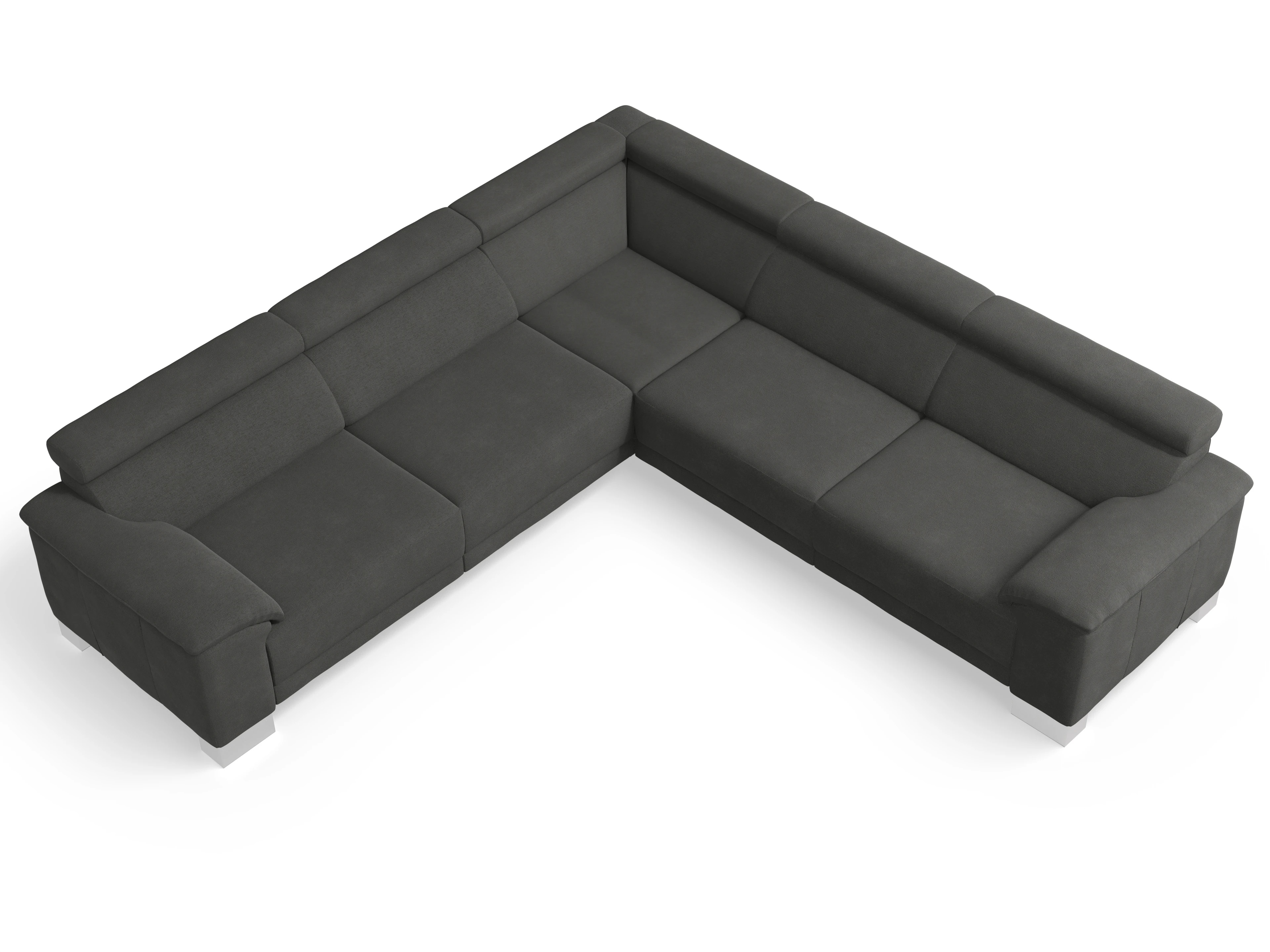 Ansicht des Produktes Antonio Ecksofa gleichschenklig in Stoff Grau