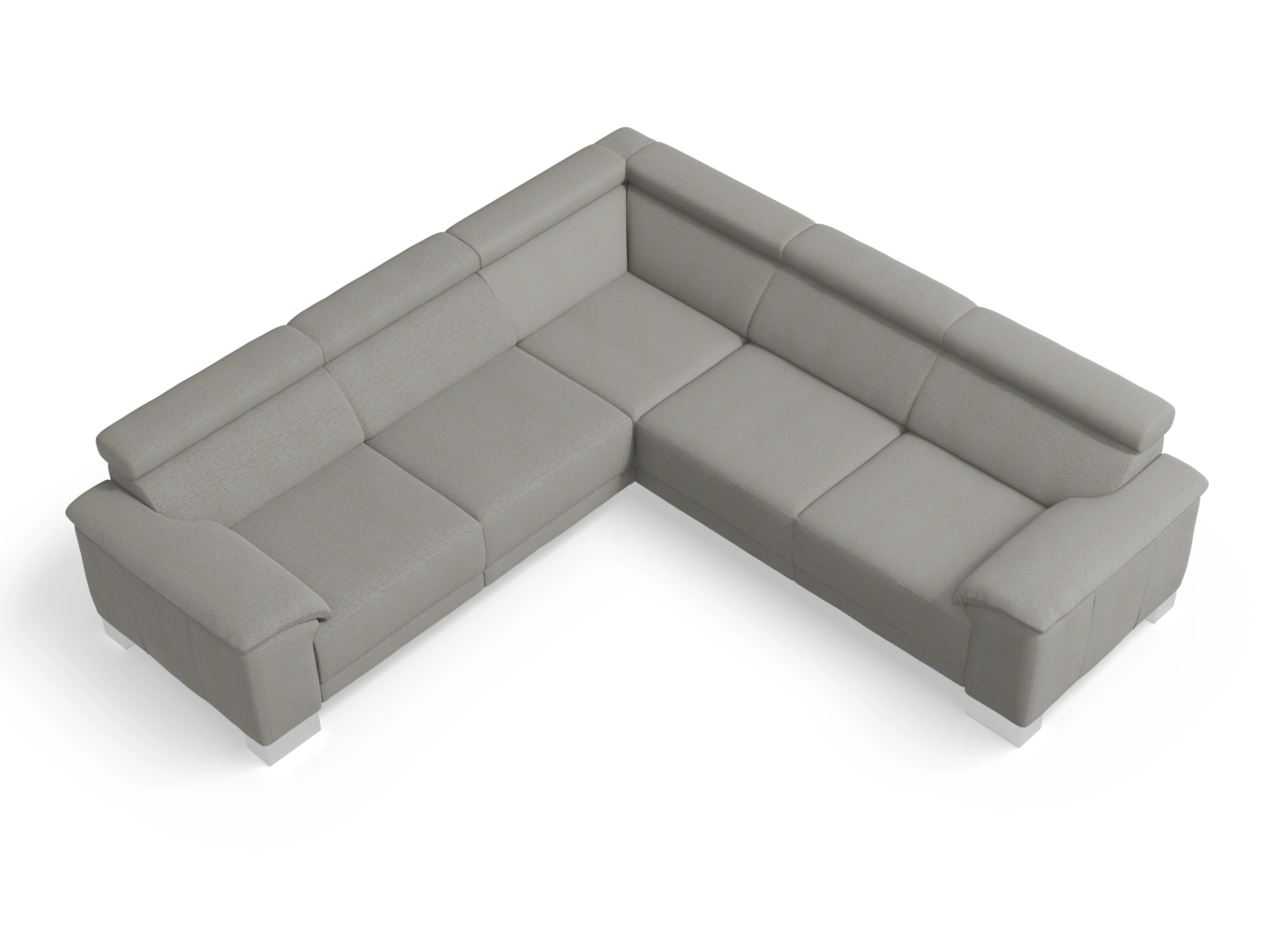 Ansicht des Produktes Antonio Ecksofa gleichschenklig in Stoff Grau