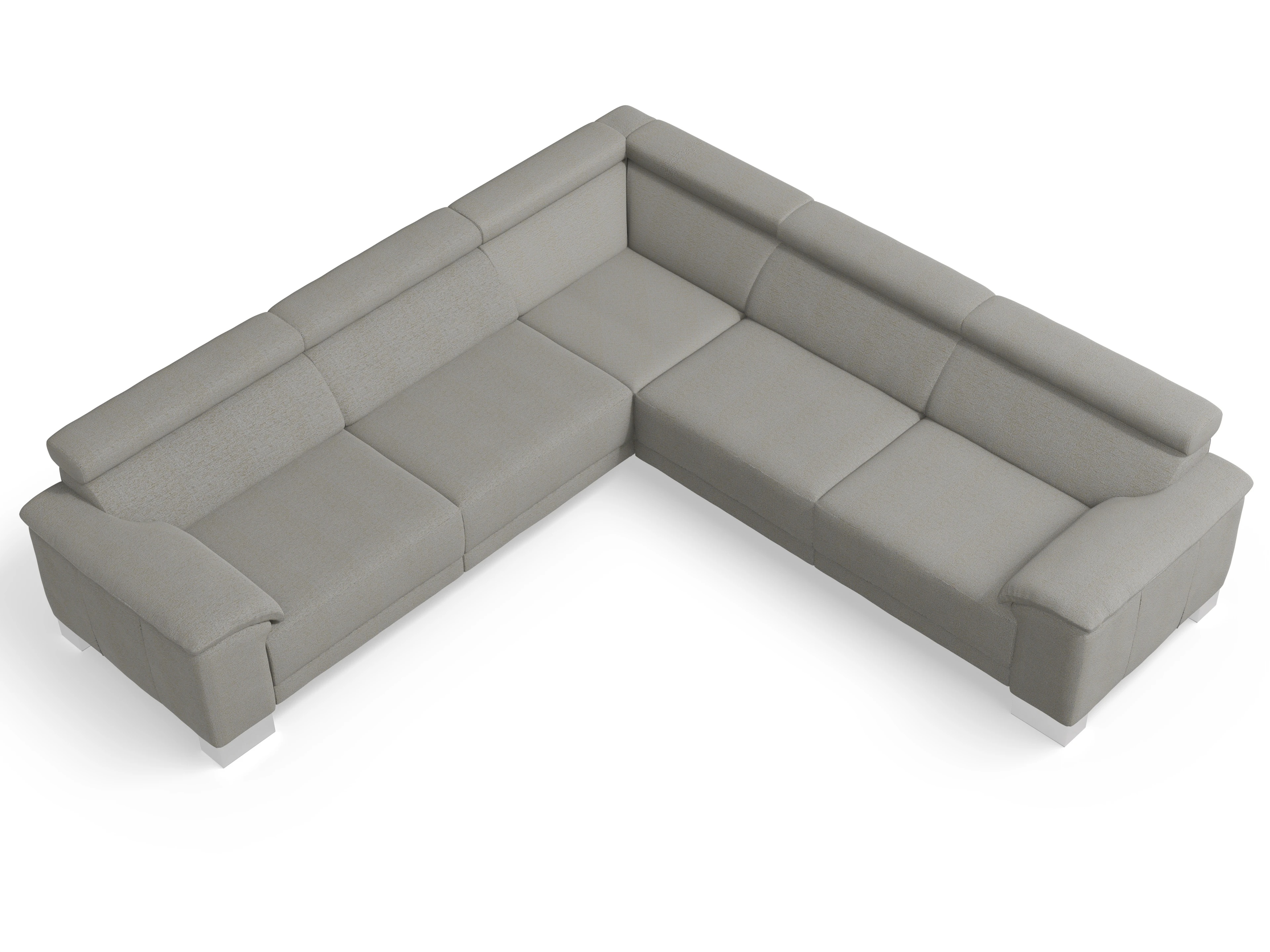 Ansicht des Produktes Antonio Ecksofa gleichschenklig in Stoff Grau