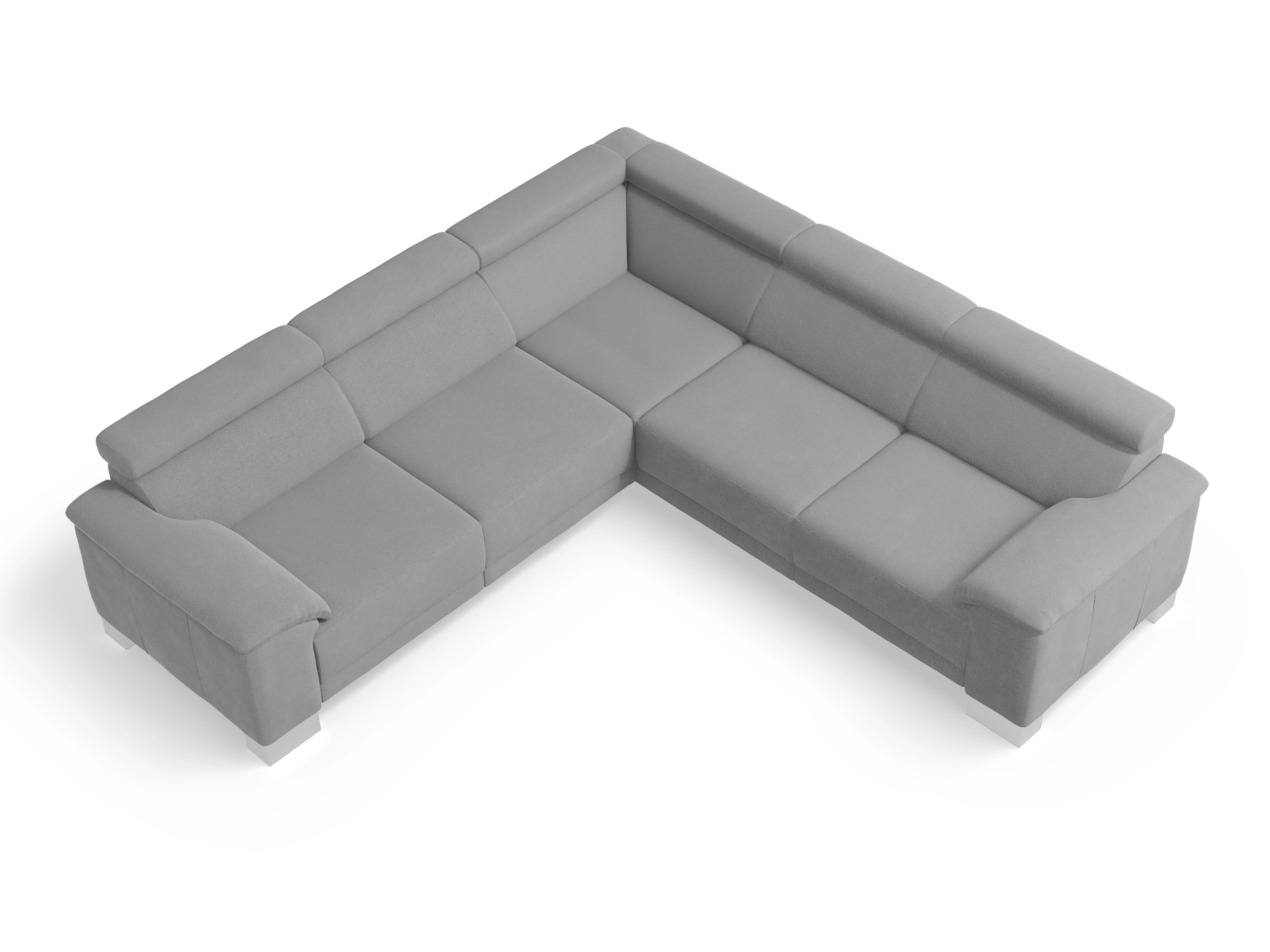 Antonio Ecksofa SPE Medium Ansicht des Produktes Antonio Ecksofa gleichschenklig in Stoff Grau