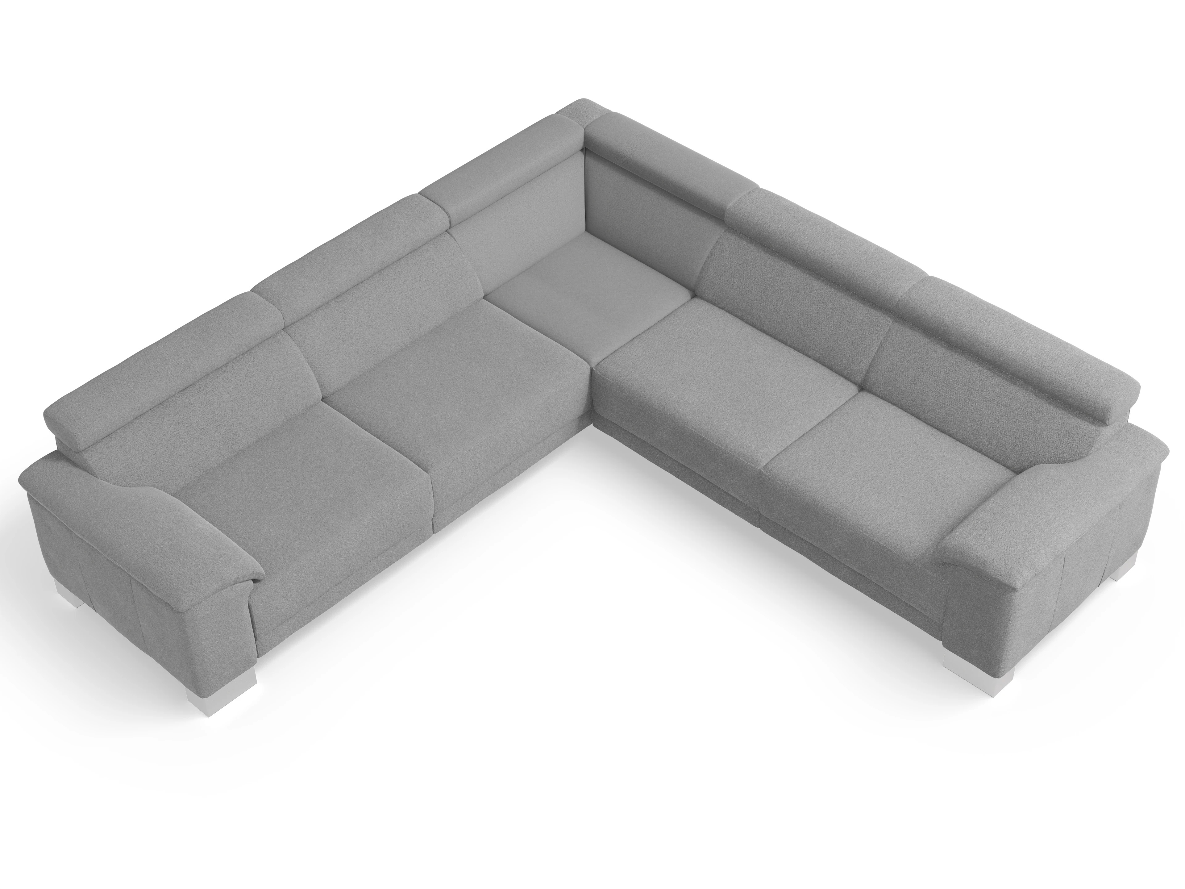 Ansicht des Produktes Antonio Ecksofa gleichschenklig in Stoff Grau