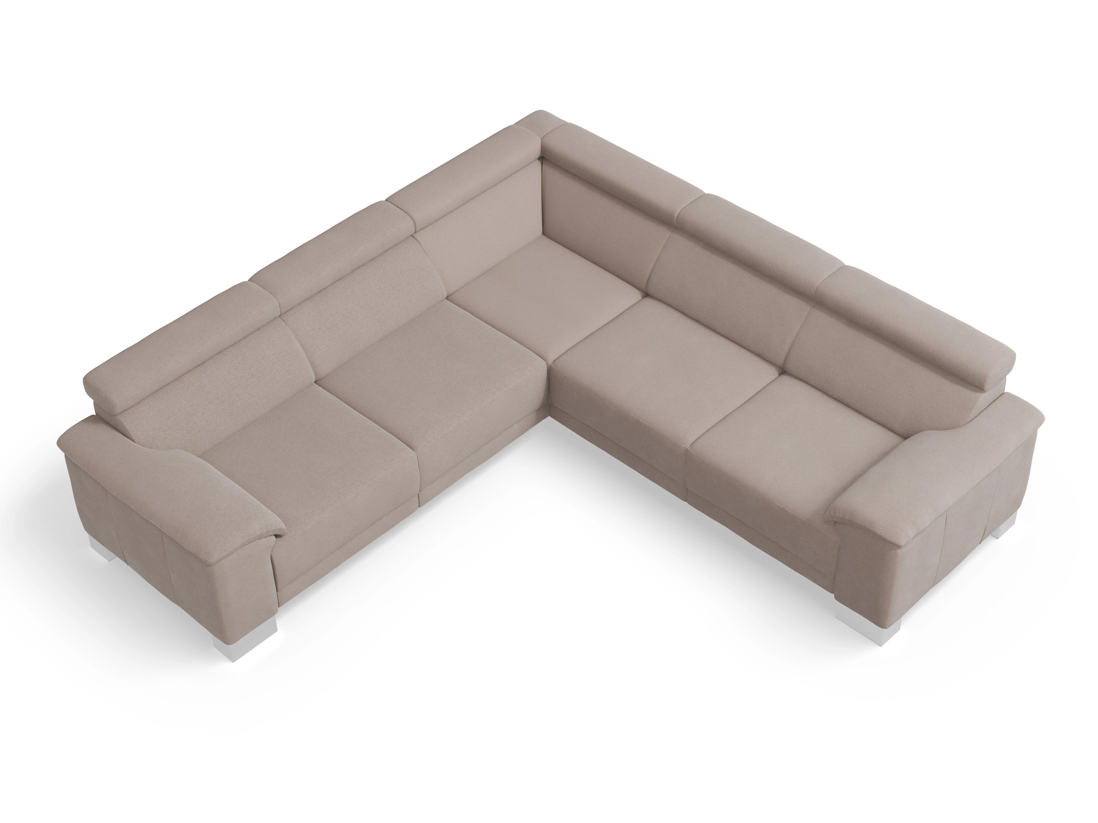 Ansicht des Produktes Antonio Ecksofa gleichschenklig in Stoff Braun