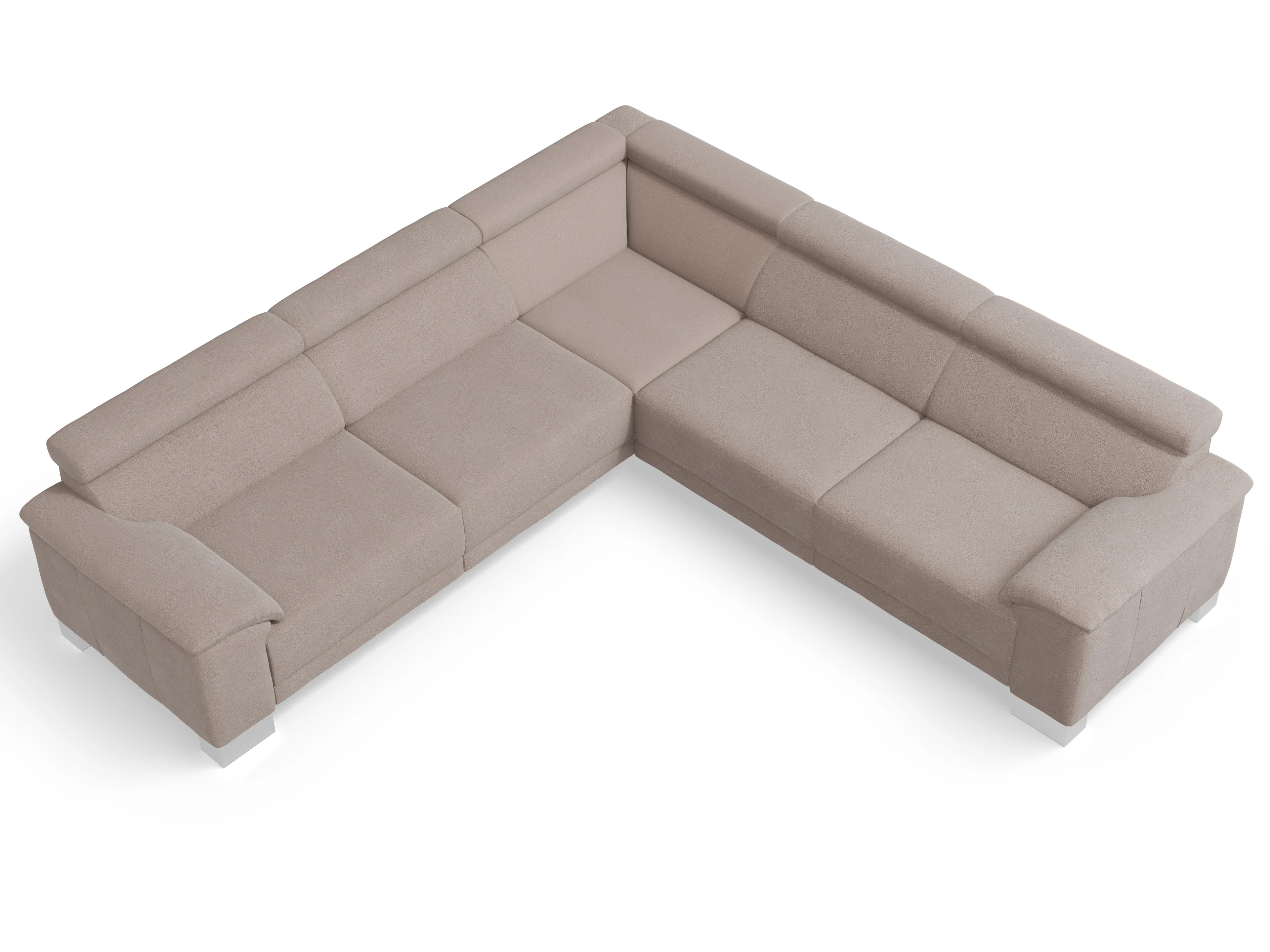 Ansicht des Produktes Antonio Ecksofa gleichschenklig in Stoff Braun