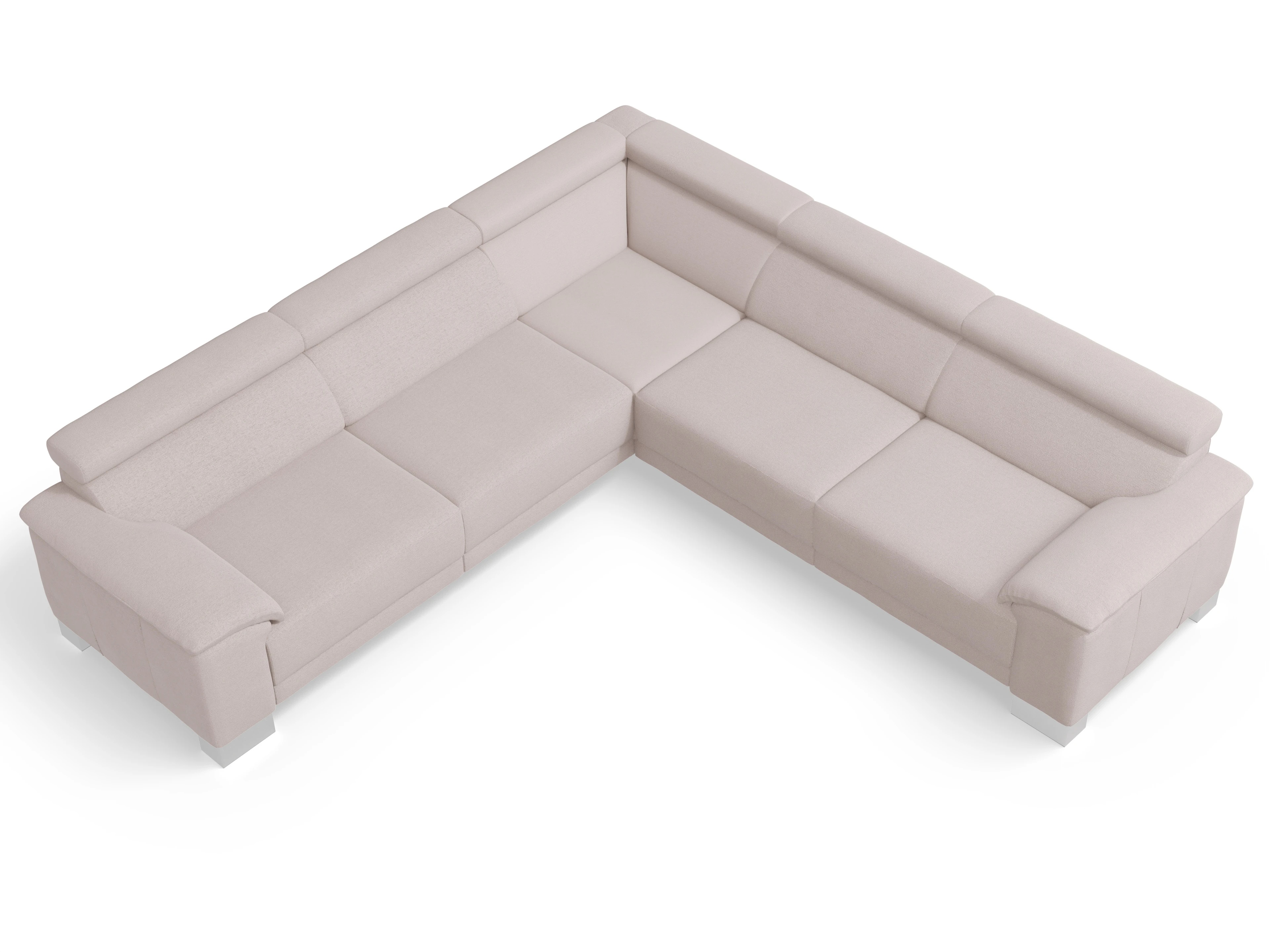 Antonio Ecksofa SPE Large Ansicht des Produktes Antonio Ecksofa gleichschenklig in Stoff Weiss