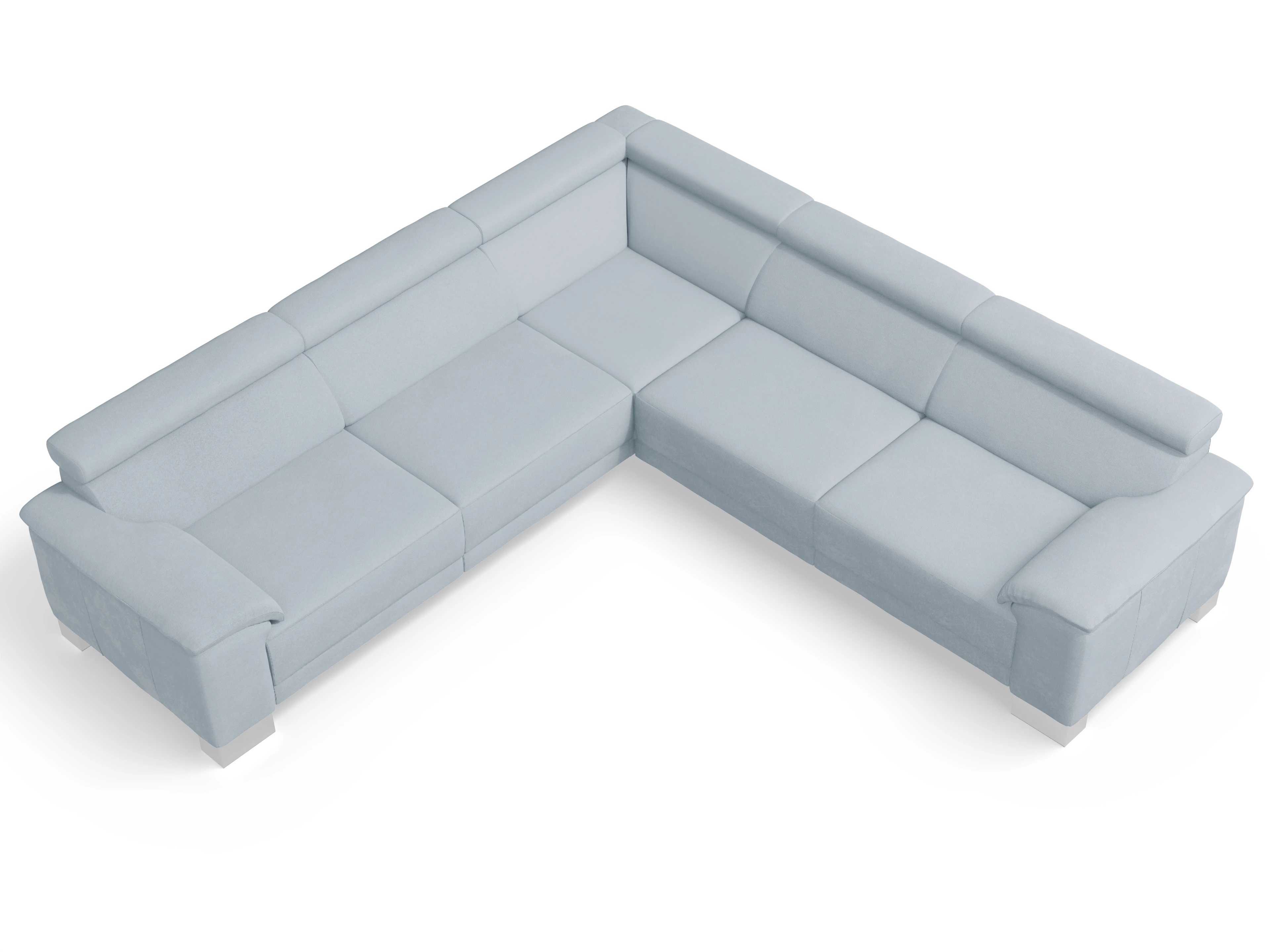 Antonio Ecksofa SPE Large Ansicht des Produktes Antonio Ecksofa gleichschenklig in Stoff Blau
