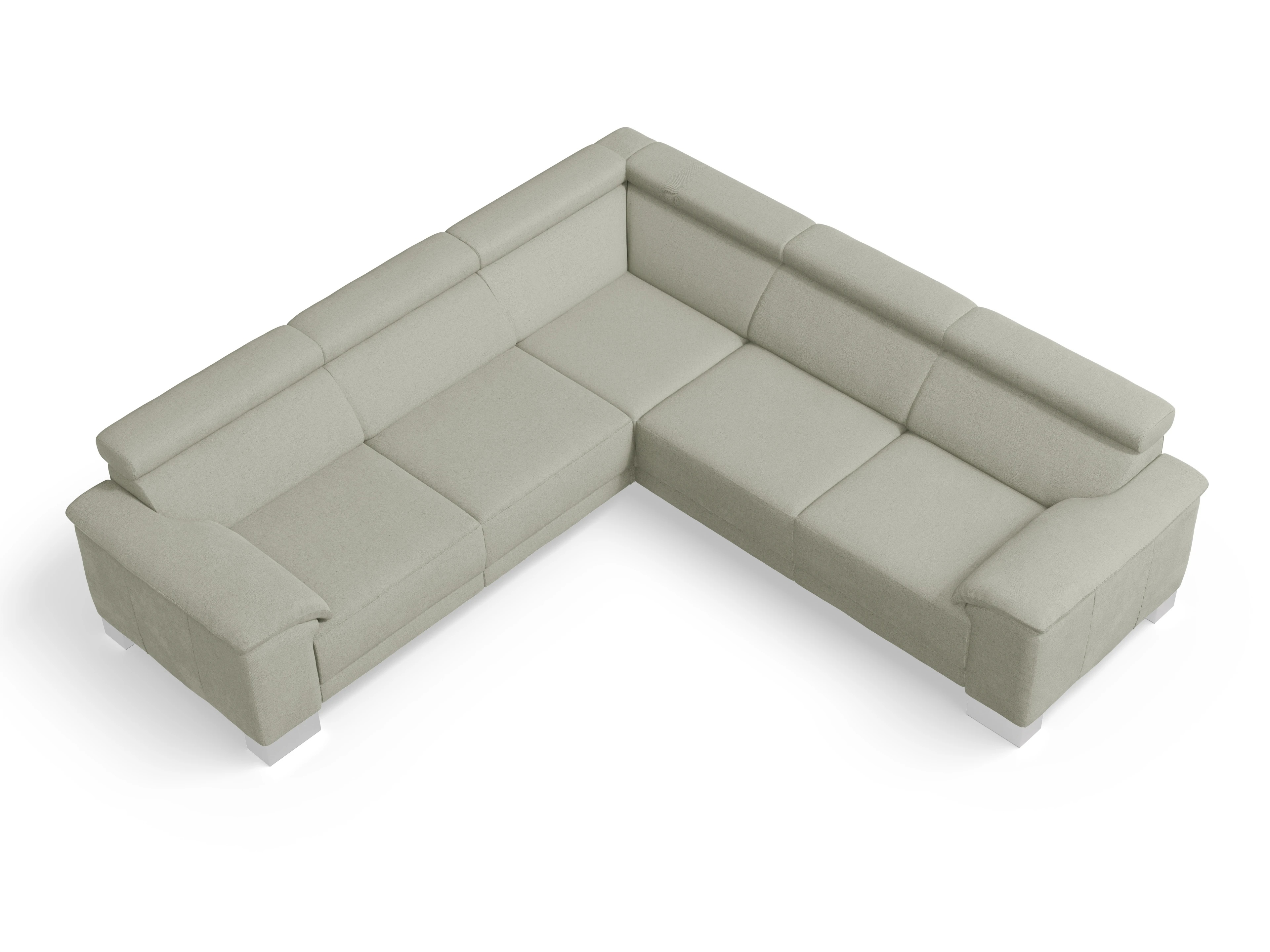 Antonio Ecksofa SPE Medium Ansicht des Produktes Antonio Ecksofa gleichschenklig in Stoff Grau
