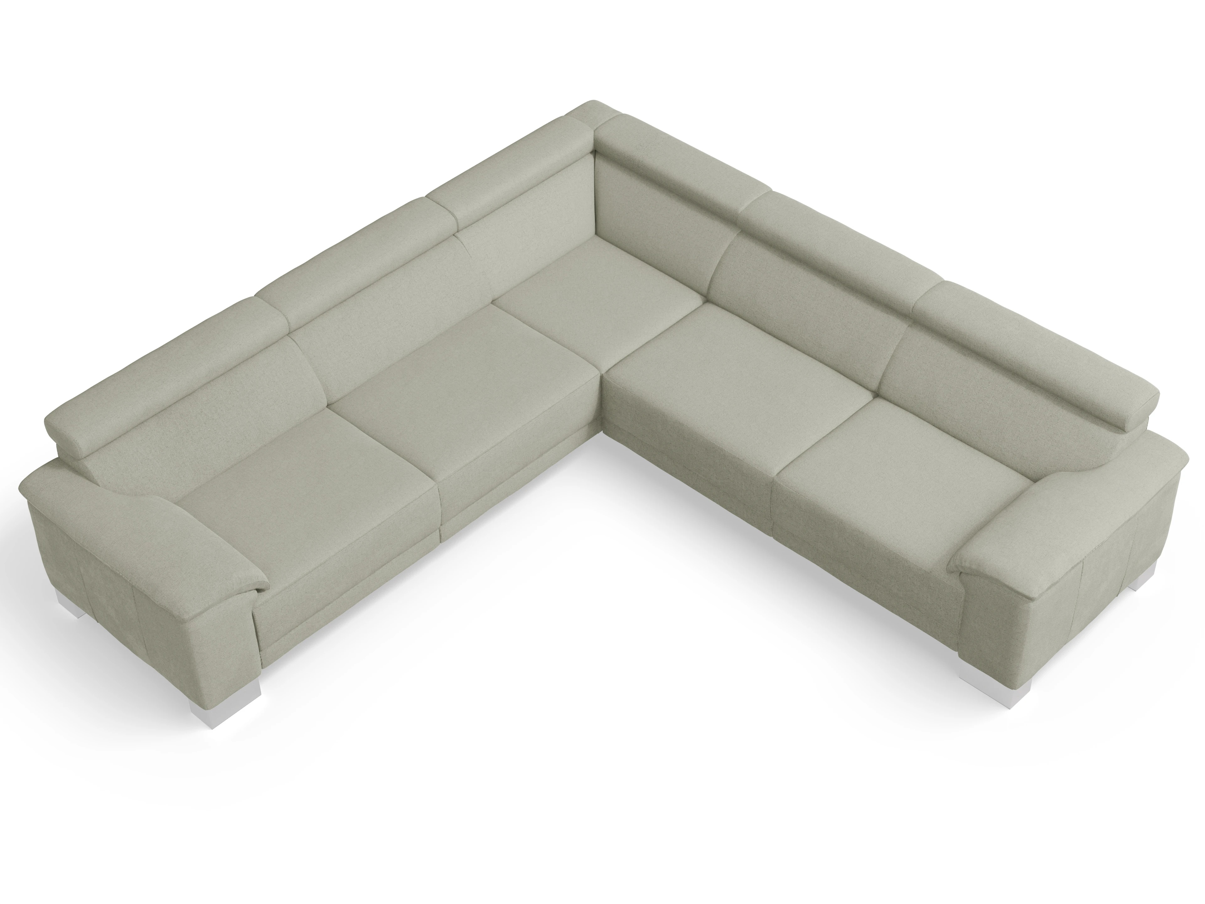 Ansicht des Produktes Antonio Ecksofa gleichschenklig in Stoff Grau