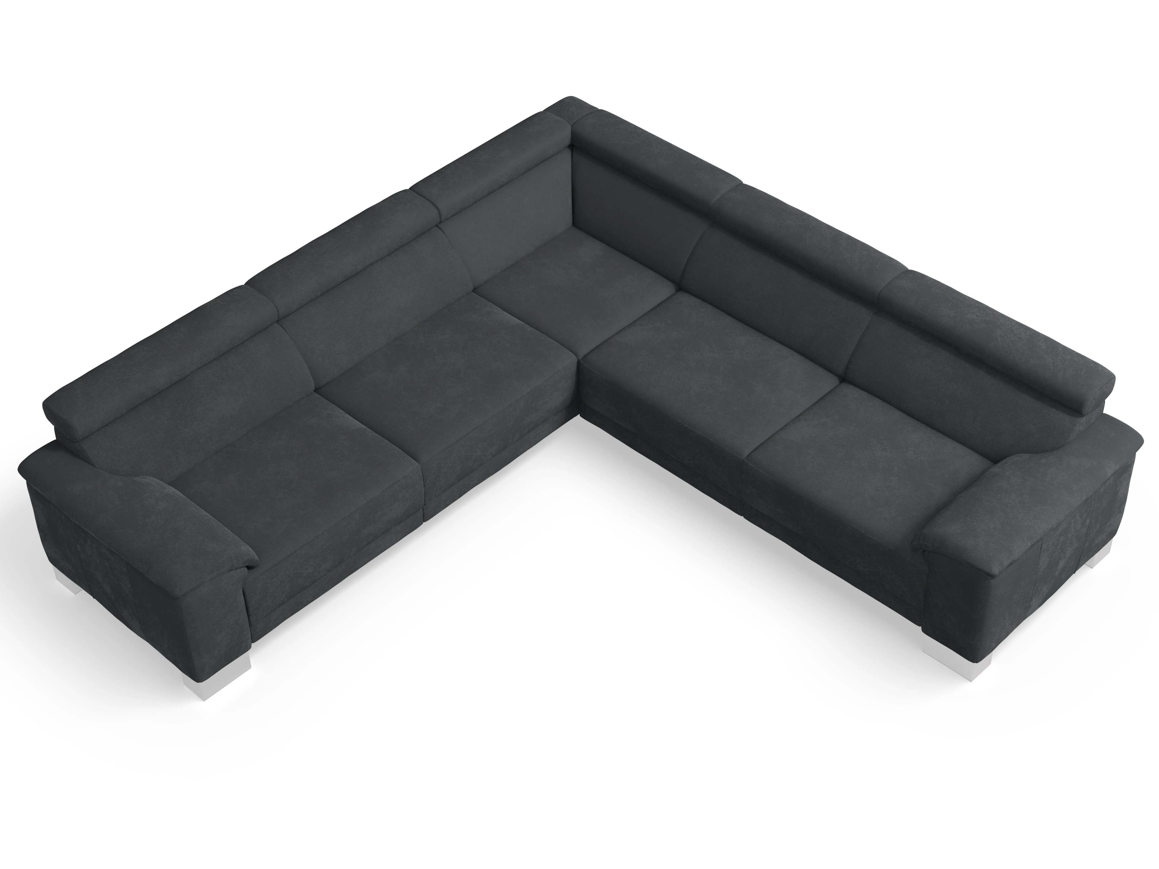 Ansicht des Produktes Antonio Ecksofa gleichschenklig in Stoff Braun