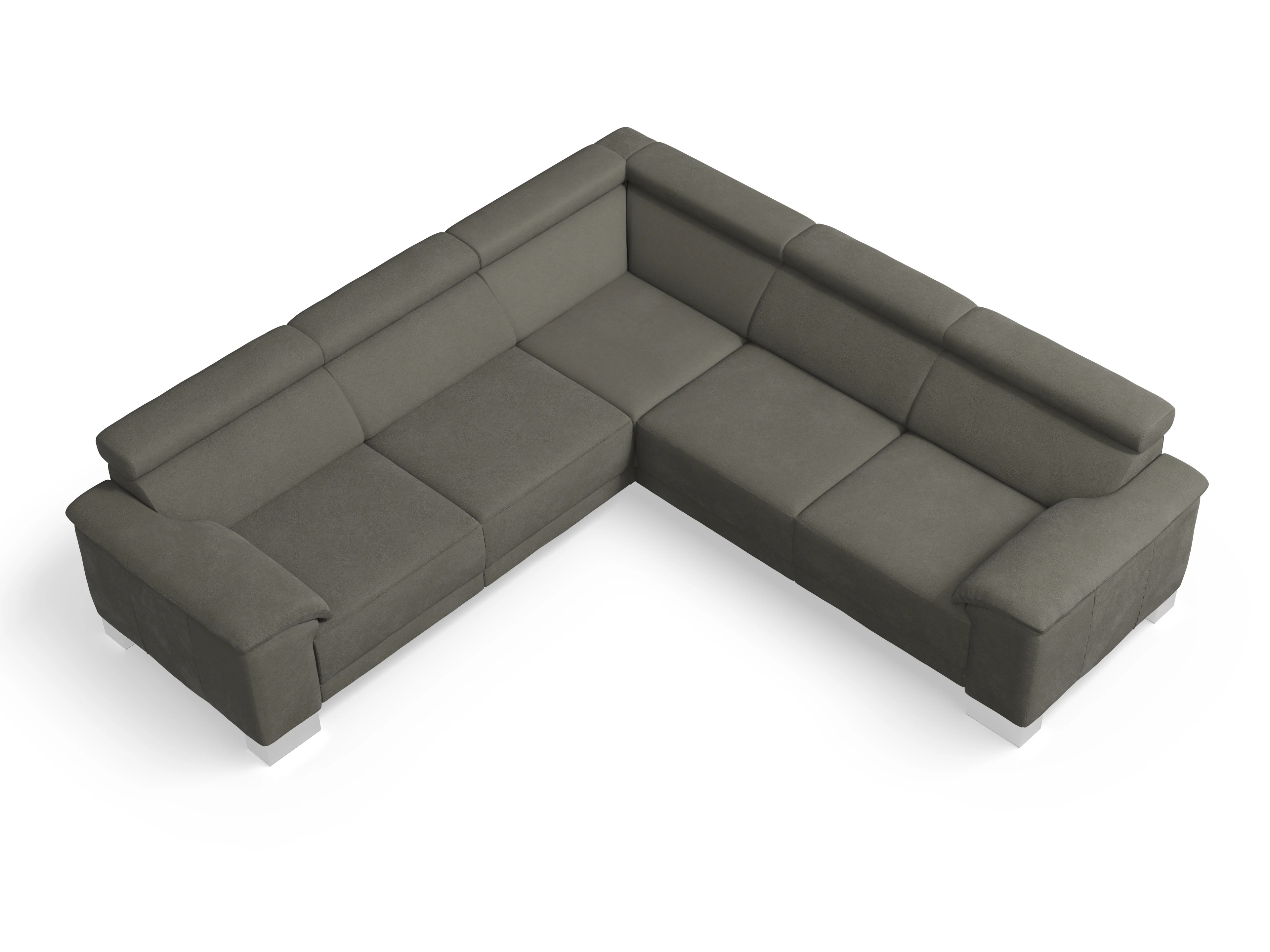 Ansicht des Produktes Antonio Ecksofa gleichschenklig in Stoff Grau