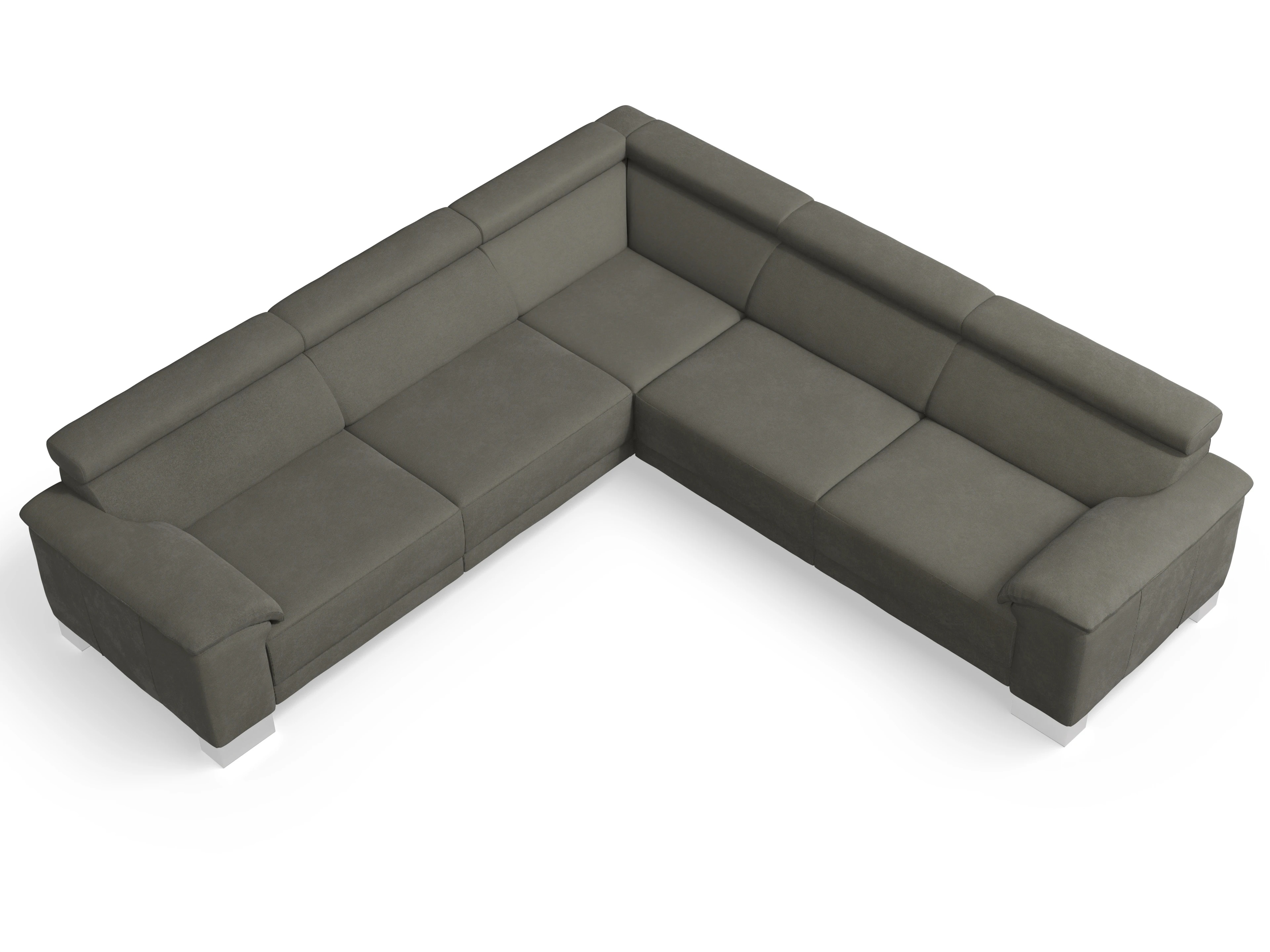 Antonio Ecksofa SPE Large Ansicht des Produktes Antonio Ecksofa gleichschenklig in Stoff Grau