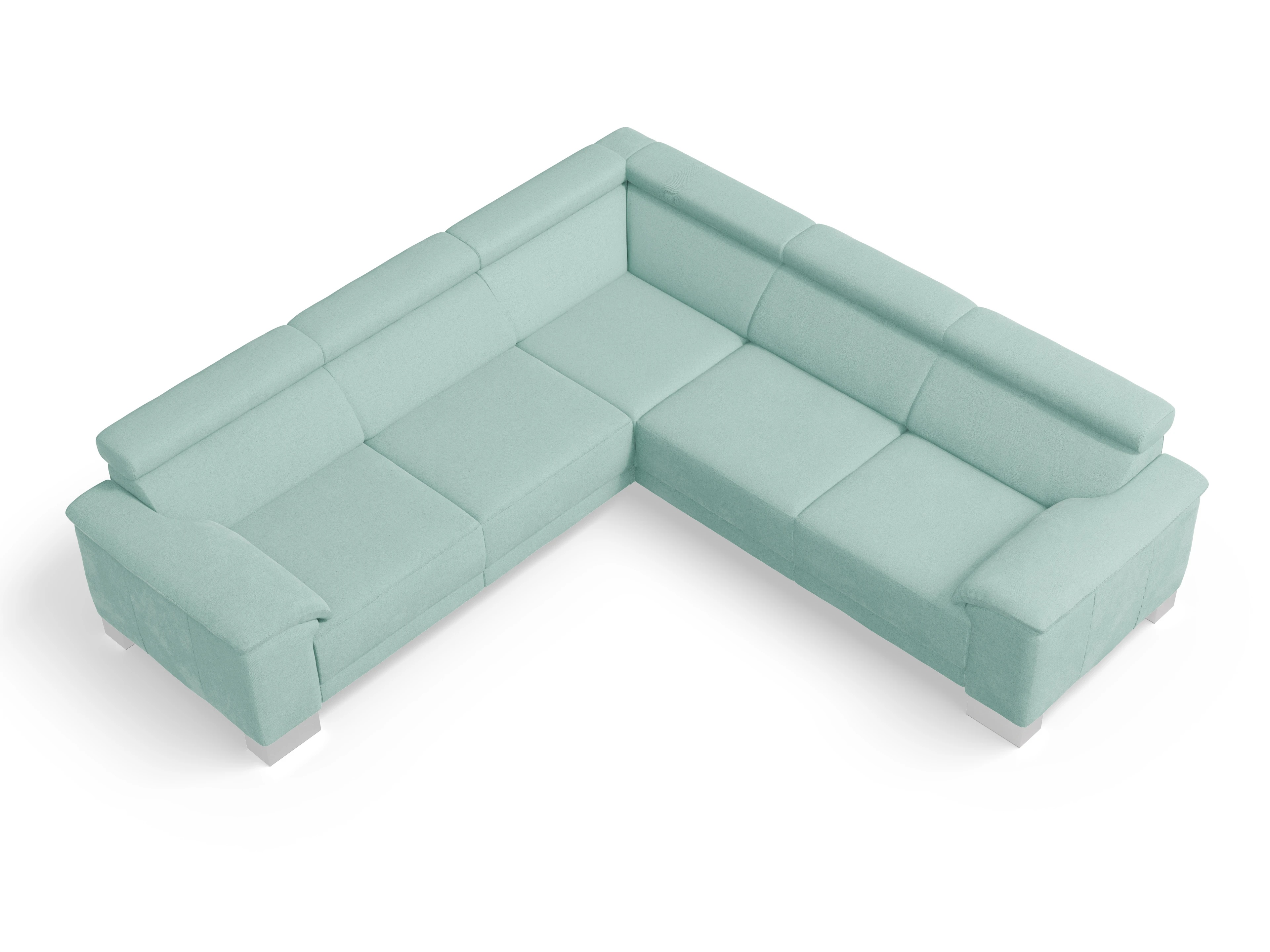 Ansicht des Produktes Antonio Ecksofa gleichschenklig in Stoff Blau