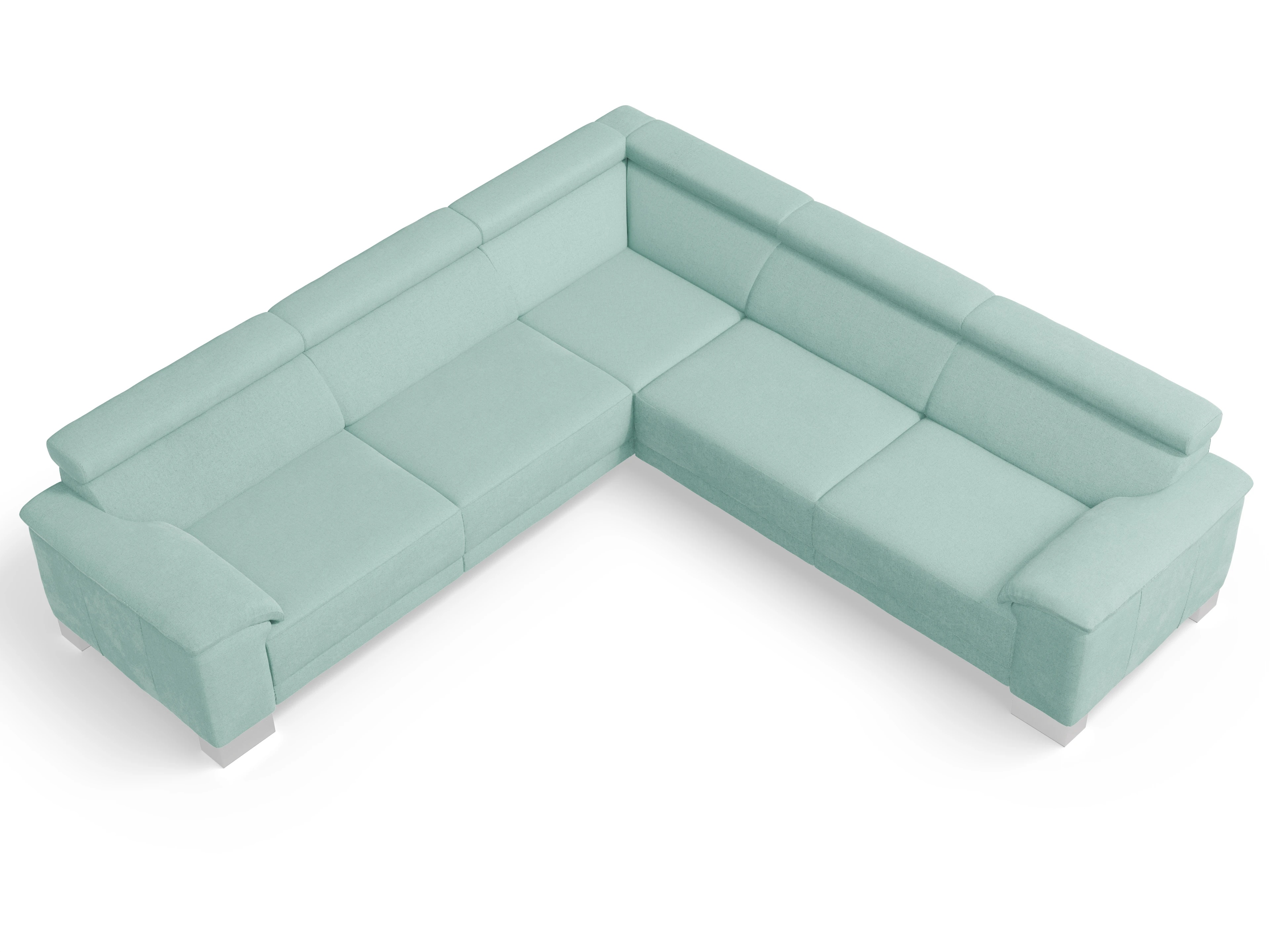 Antonio Ecksofa SPE Large Ansicht des Produktes Antonio Ecksofa gleichschenklig in Stoff Blau