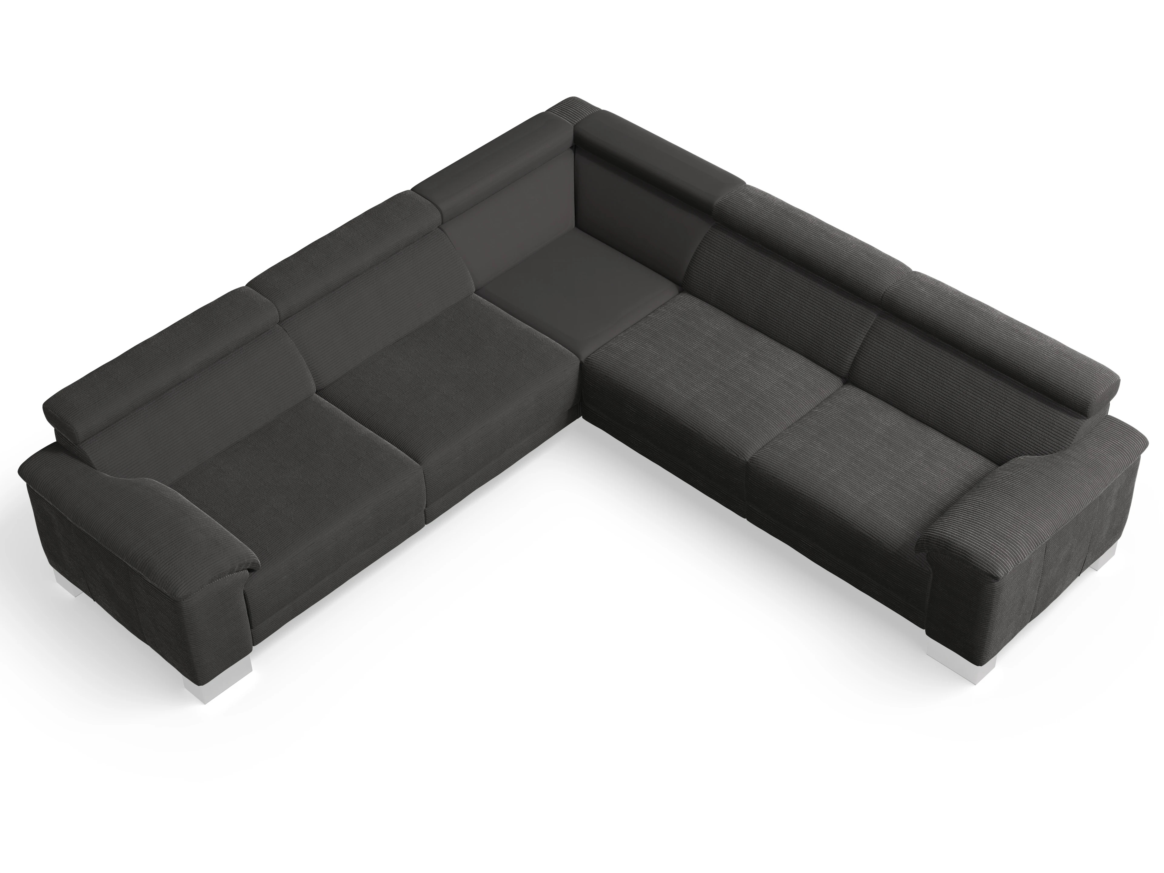 Antonio Ecksofa SPE Large Ansicht des Produktes Antonio Ecksofa gleichschenklig in Stoff Grau