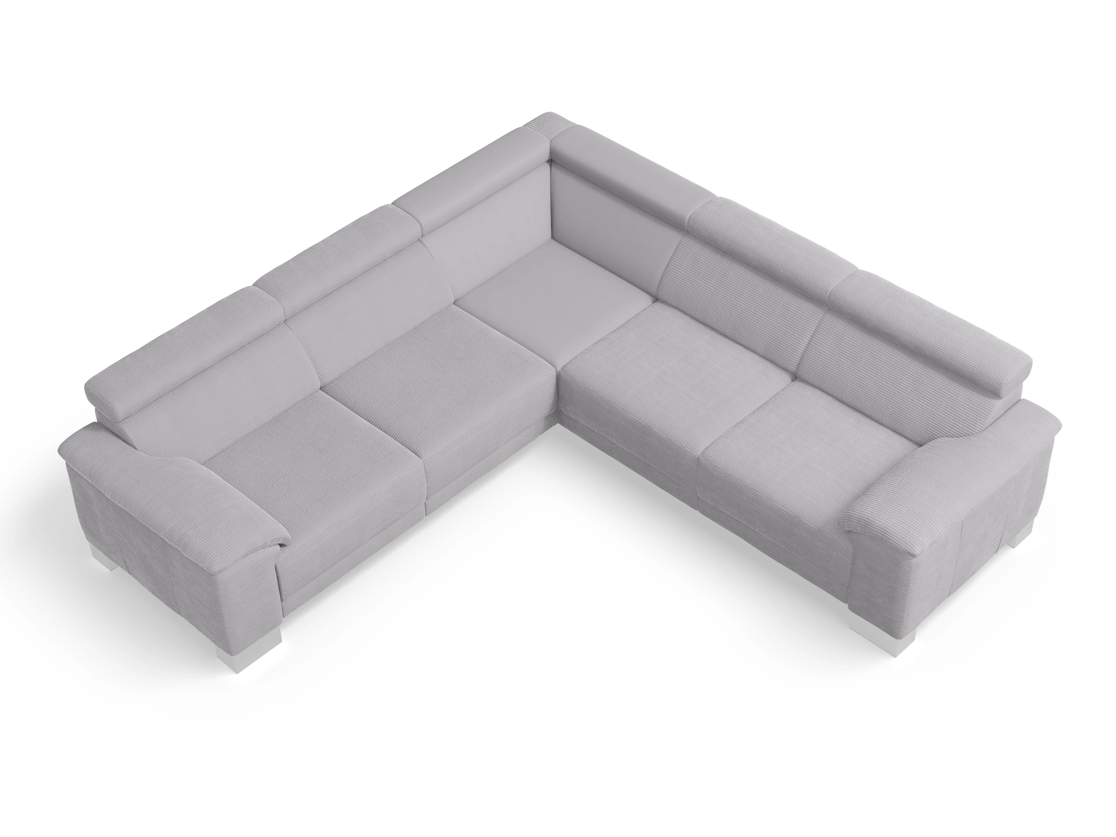 Antonio Ecksofa SPE Medium Ansicht des Produktes Antonio Ecksofa gleichschenklig in Stoff Grau