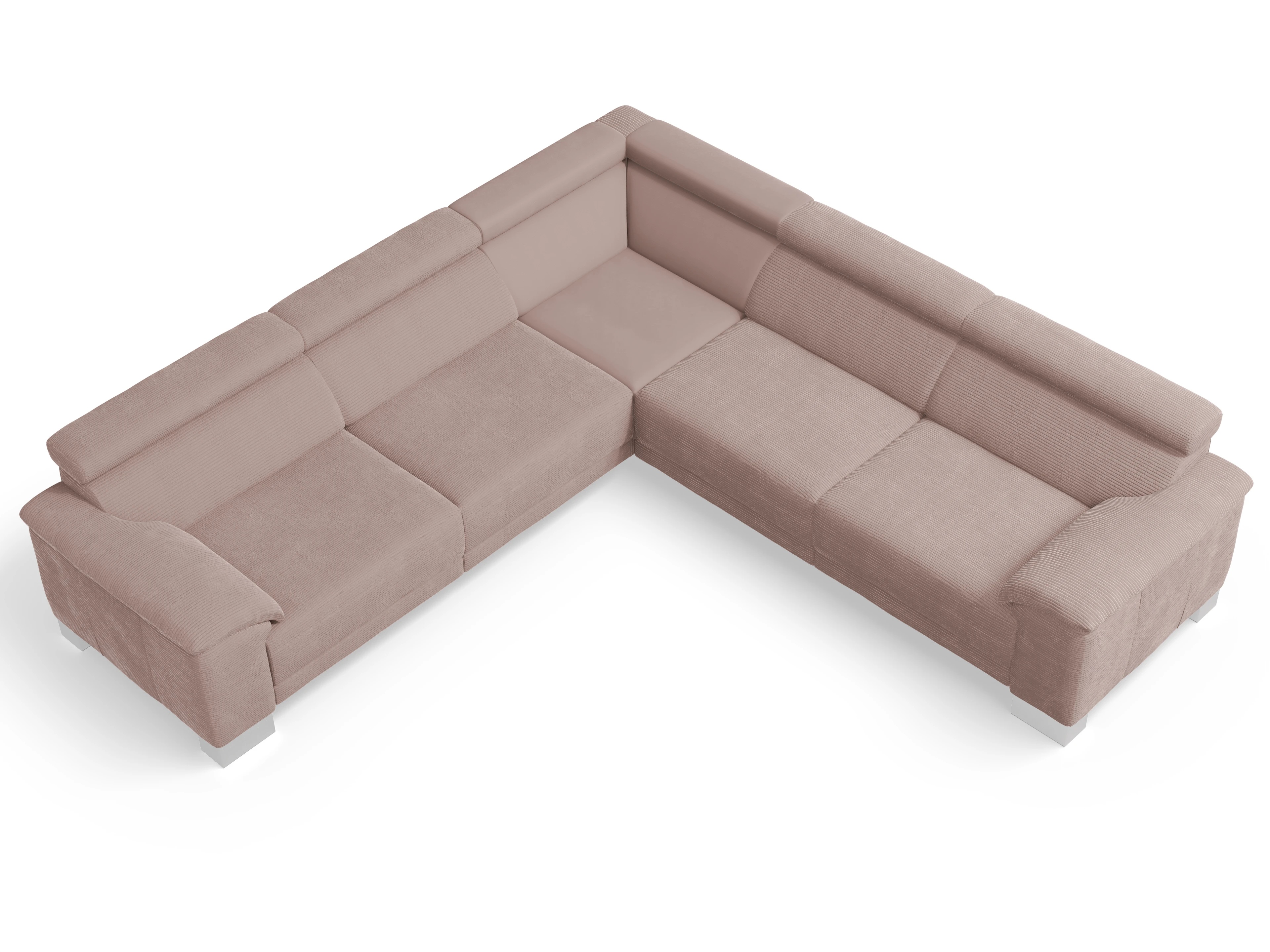 Ansicht des Produktes Antonio Ecksofa gleichschenklig in Stoff Rosa