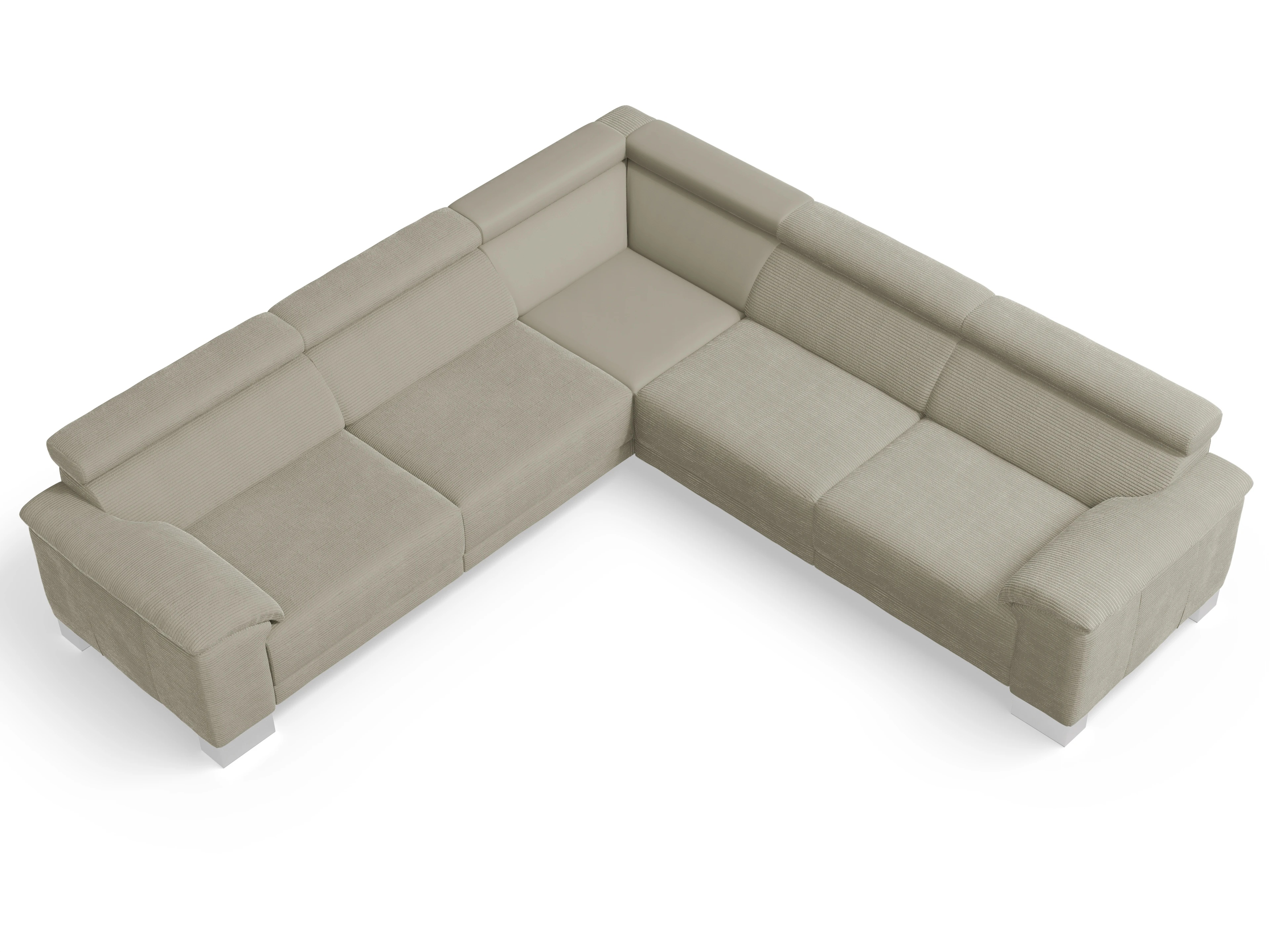 Ansicht des Produktes Antonio Ecksofa gleichschenklig in Stoff Grau