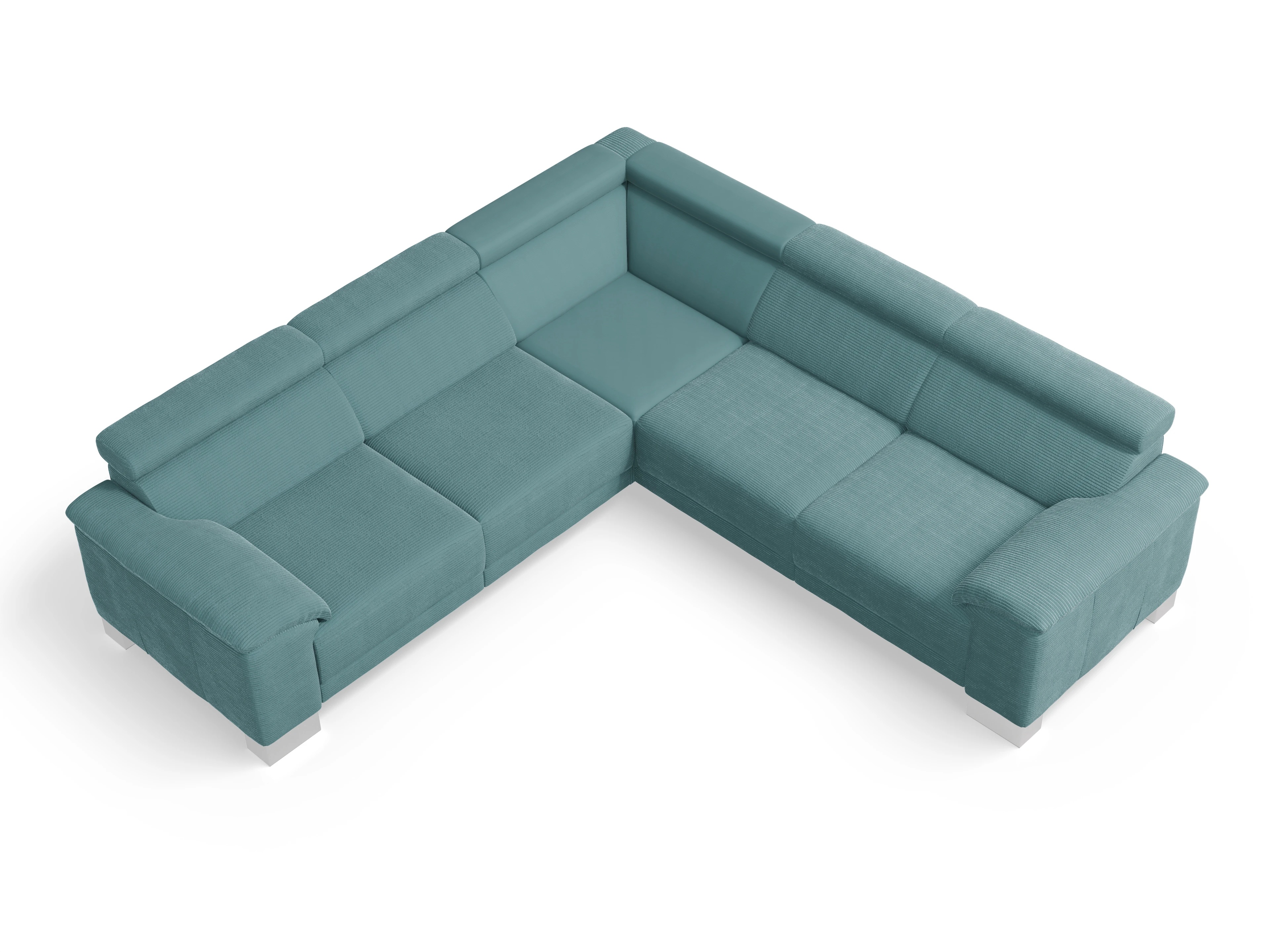 Ansicht des Produktes Antonio Ecksofa gleichschenklig in Stoff Blau