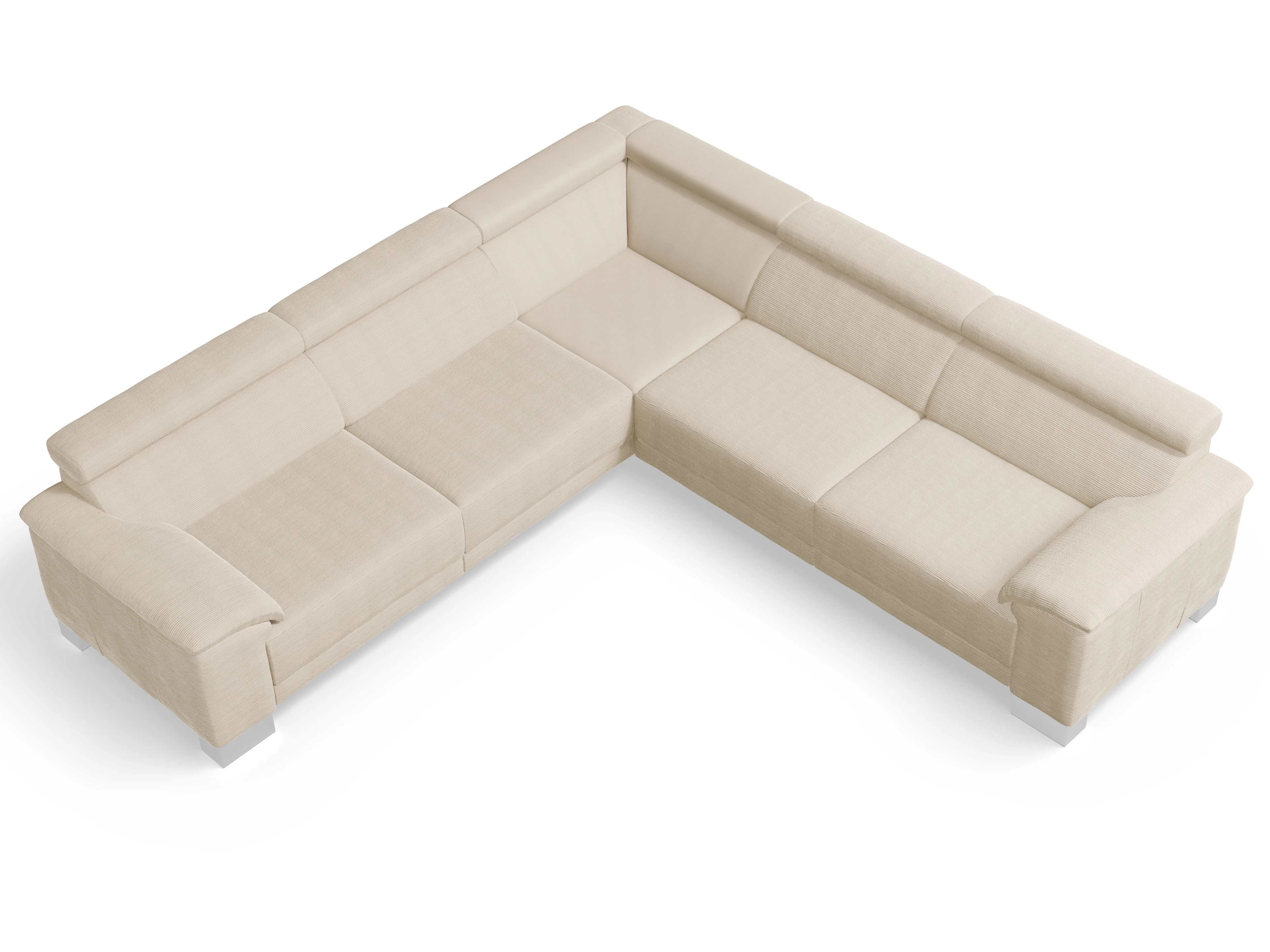 Antonio Ecksofa SPE Large Ansicht des Produktes Antonio Ecksofa gleichschenklig in Stoff Weiss