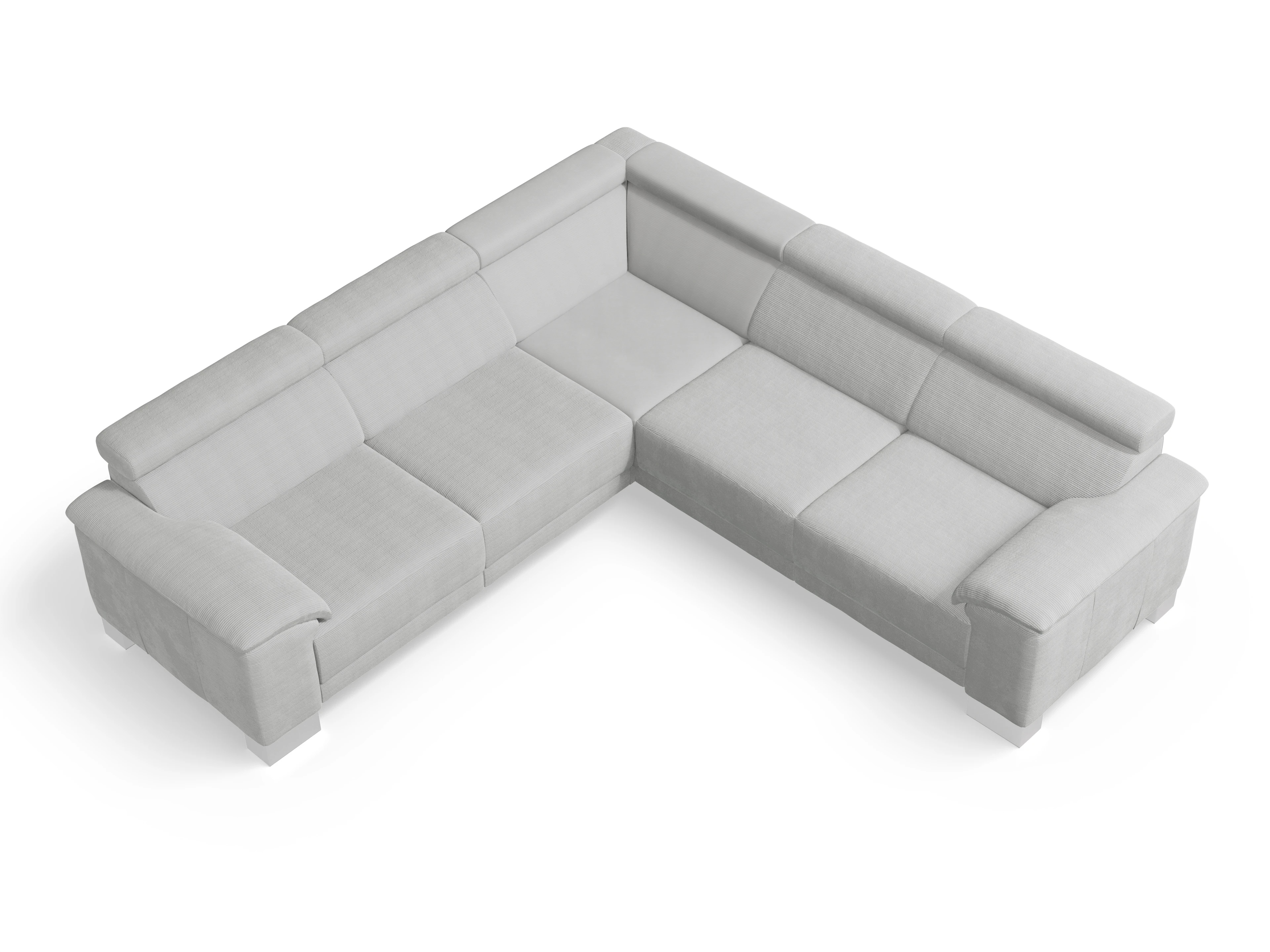 Ansicht des Produktes Antonio Ecksofa gleichschenklig in Stoff Grau