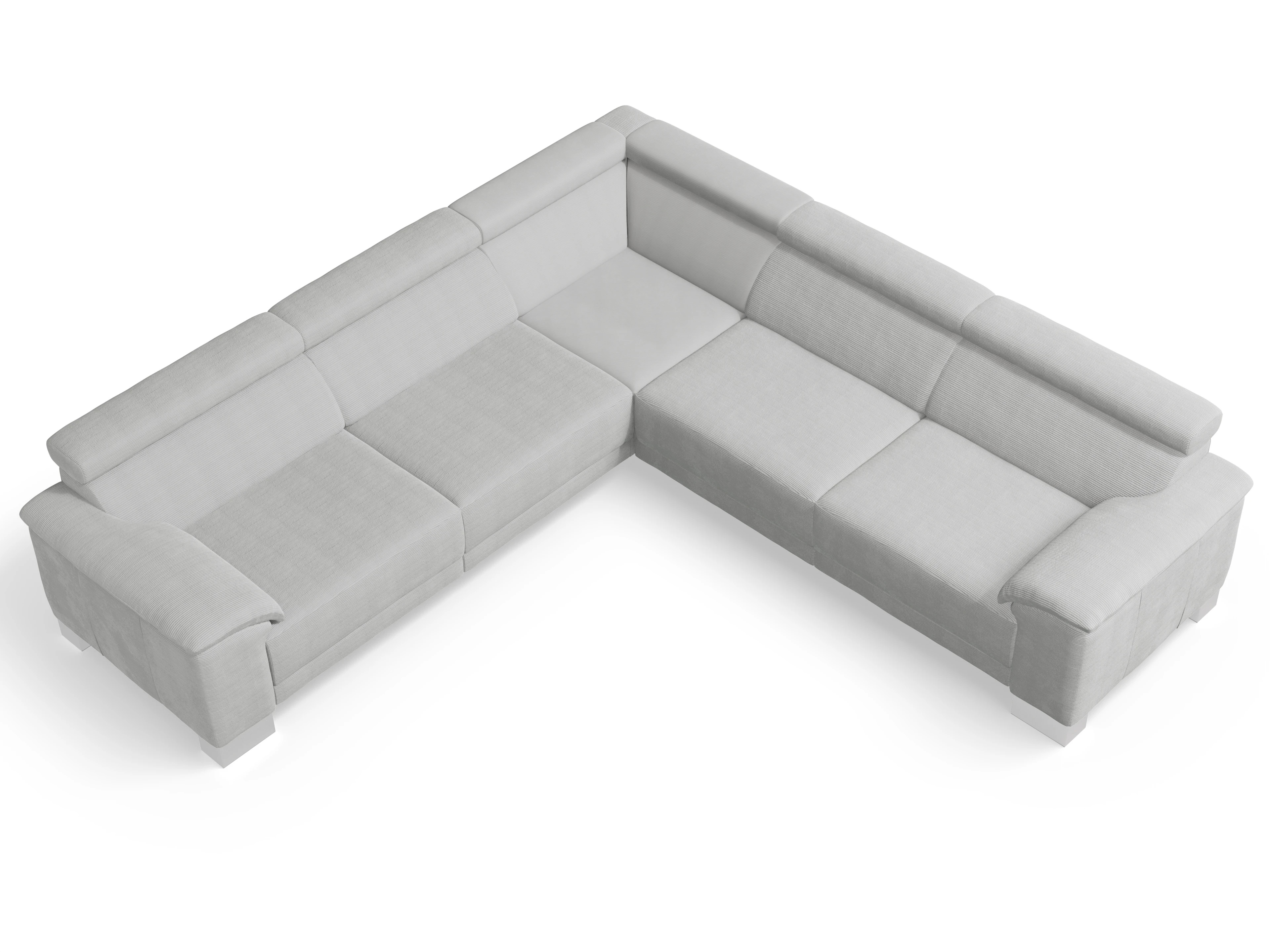 Ansicht des Produktes Antonio Ecksofa gleichschenklig in Stoff Grau