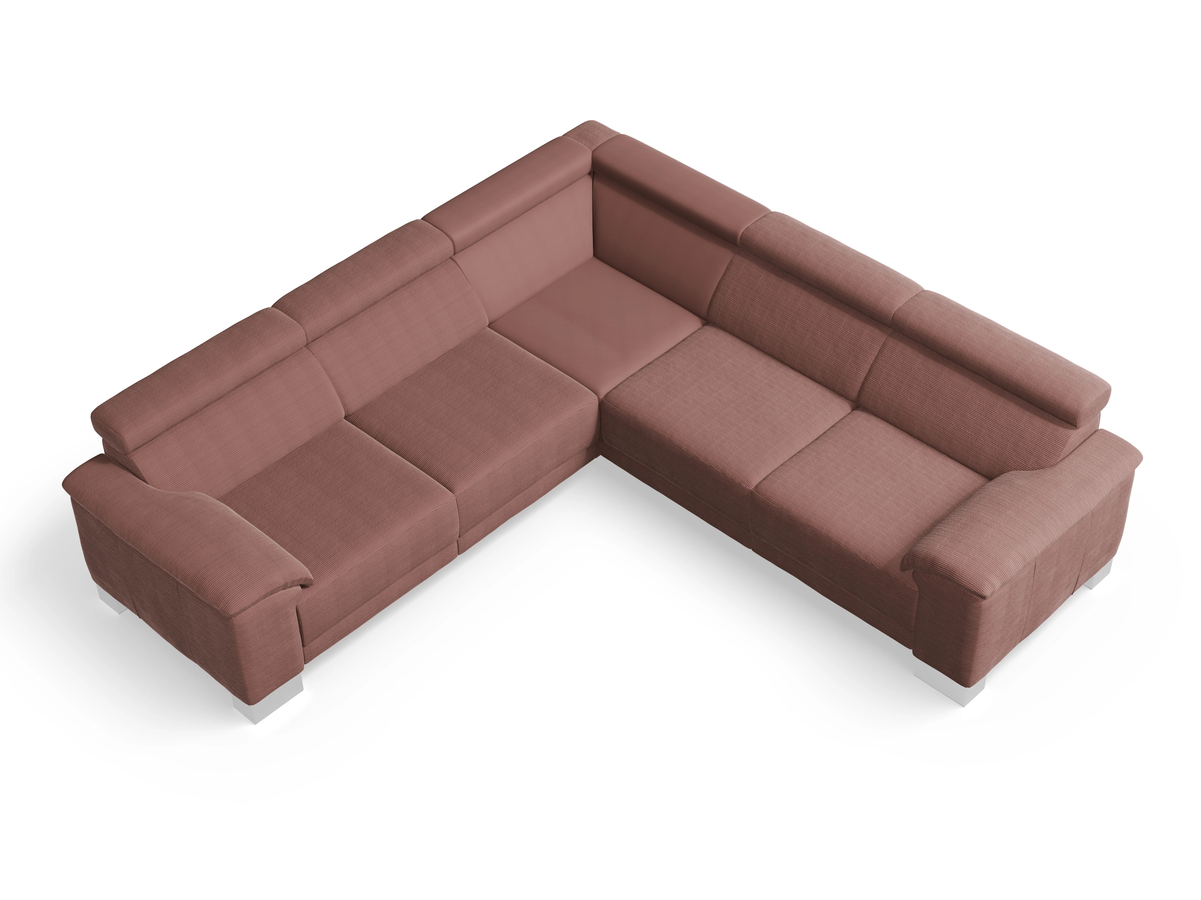 Ansicht des Produktes Antonio Ecksofa gleichschenklig in Stoff Rosa