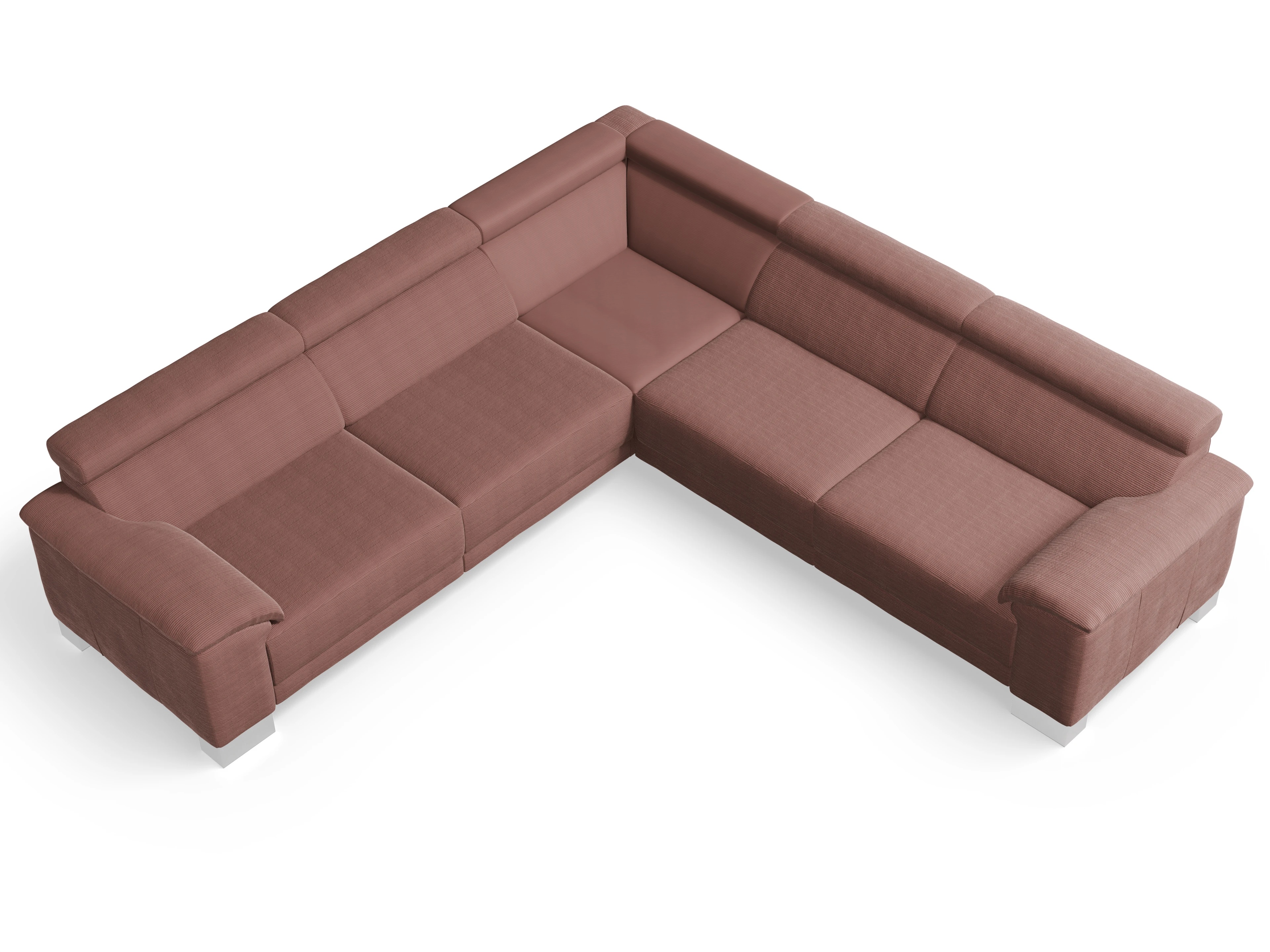 Antonio Ecksofa SPE Large Ansicht des Produktes Antonio Ecksofa gleichschenklig in Stoff Rosa