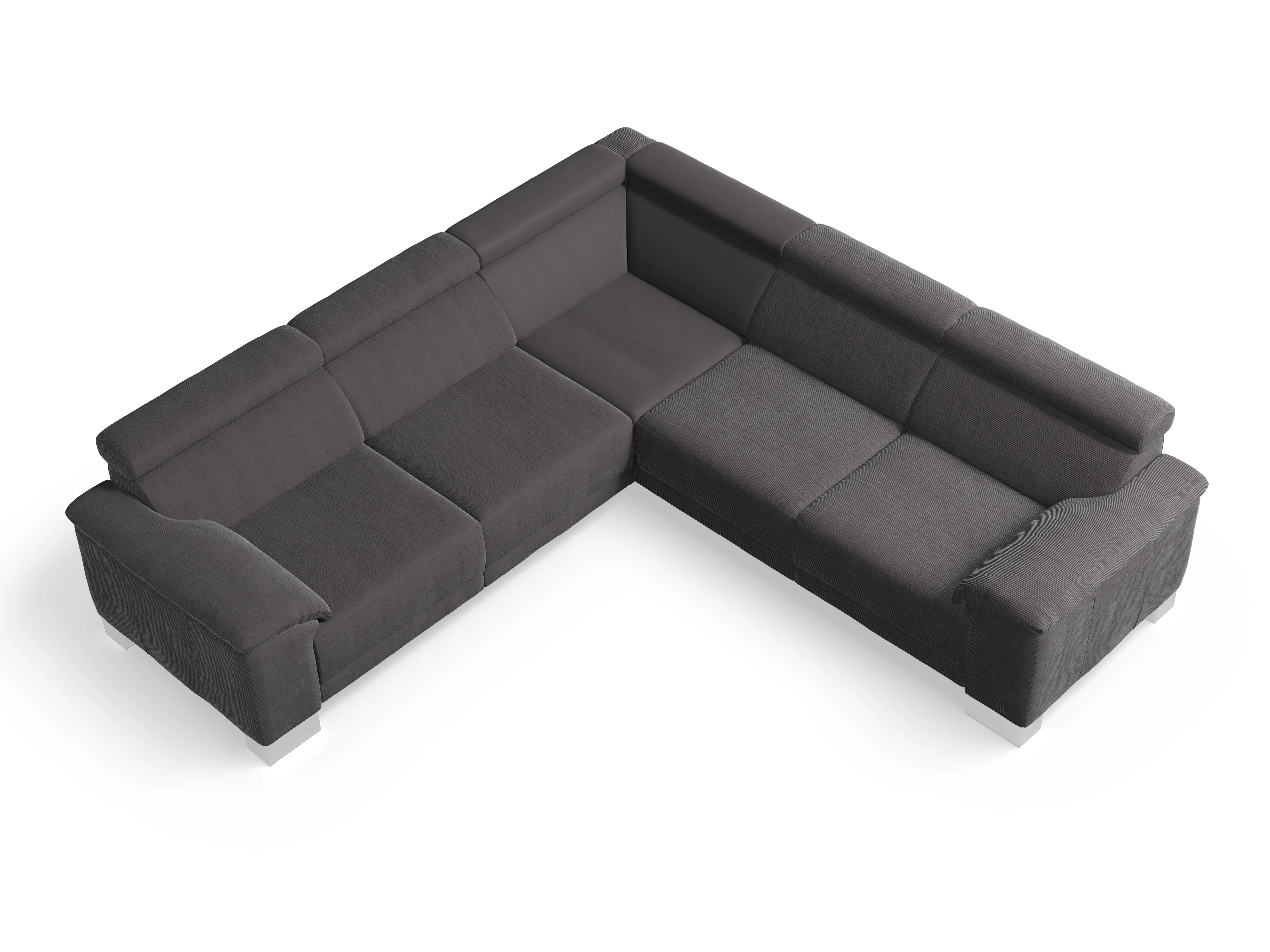 Ansicht des Produktes Antonio Ecksofa gleichschenklig in Stoff Grau