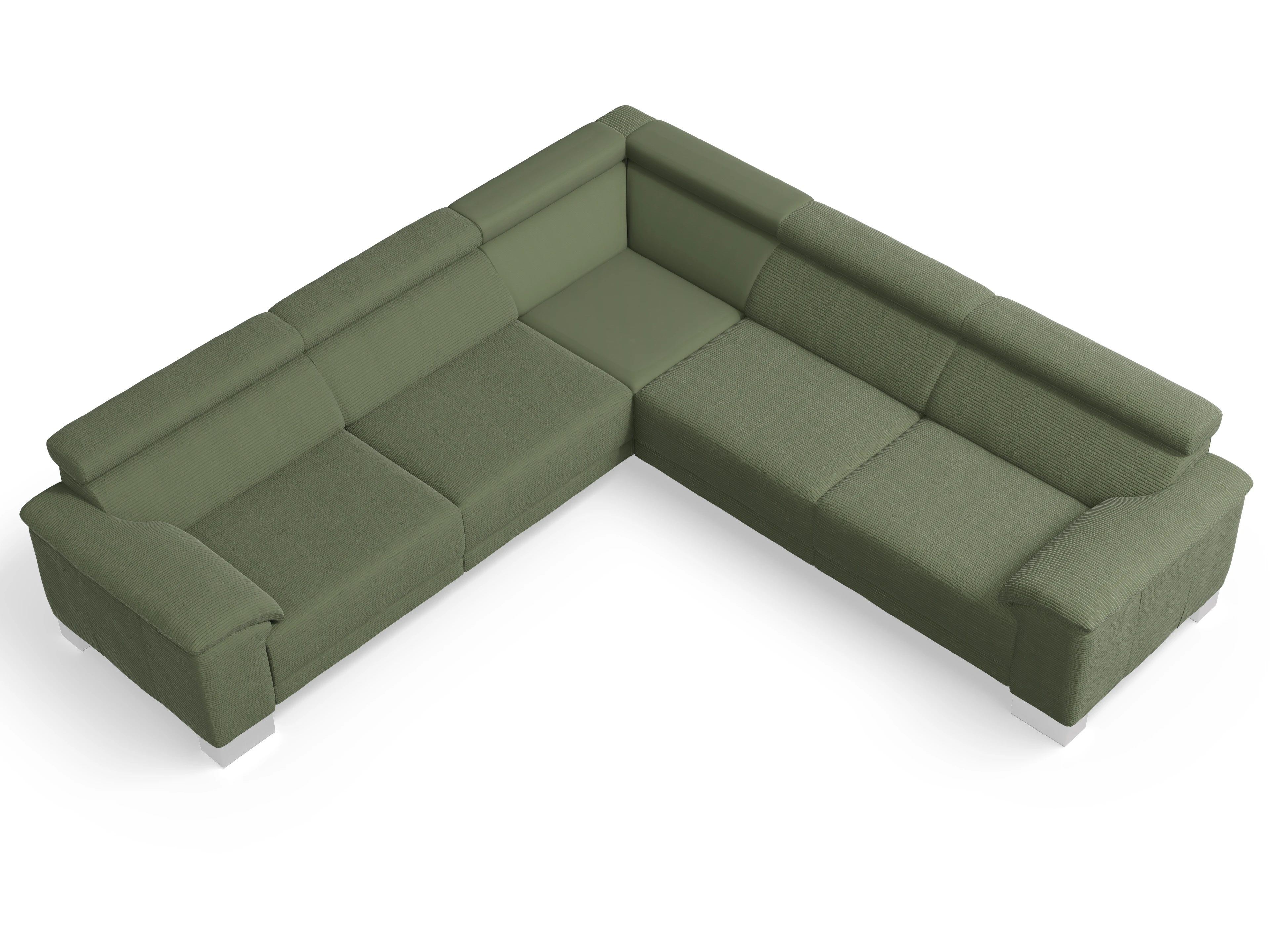 Antonio Ecksofa SPE Large Ansicht des Produktes Antonio Ecksofa gleichschenklig in Stoff Grün