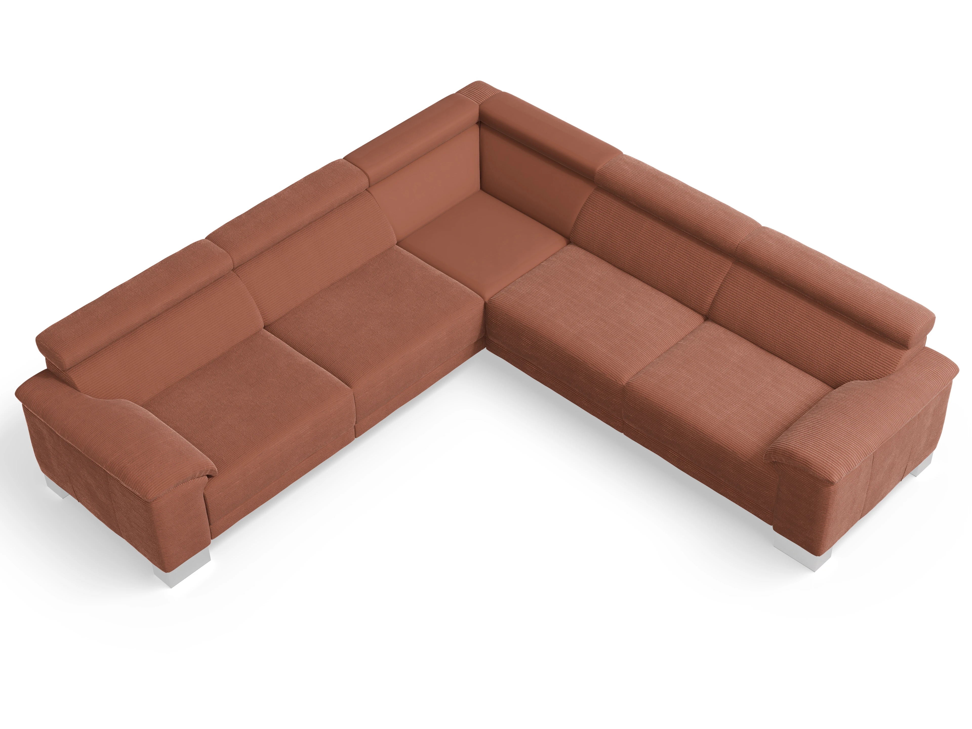 Antonio Ecksofa SPE Large Ansicht des Produktes Antonio Ecksofa gleichschenklig in Stoff Braun