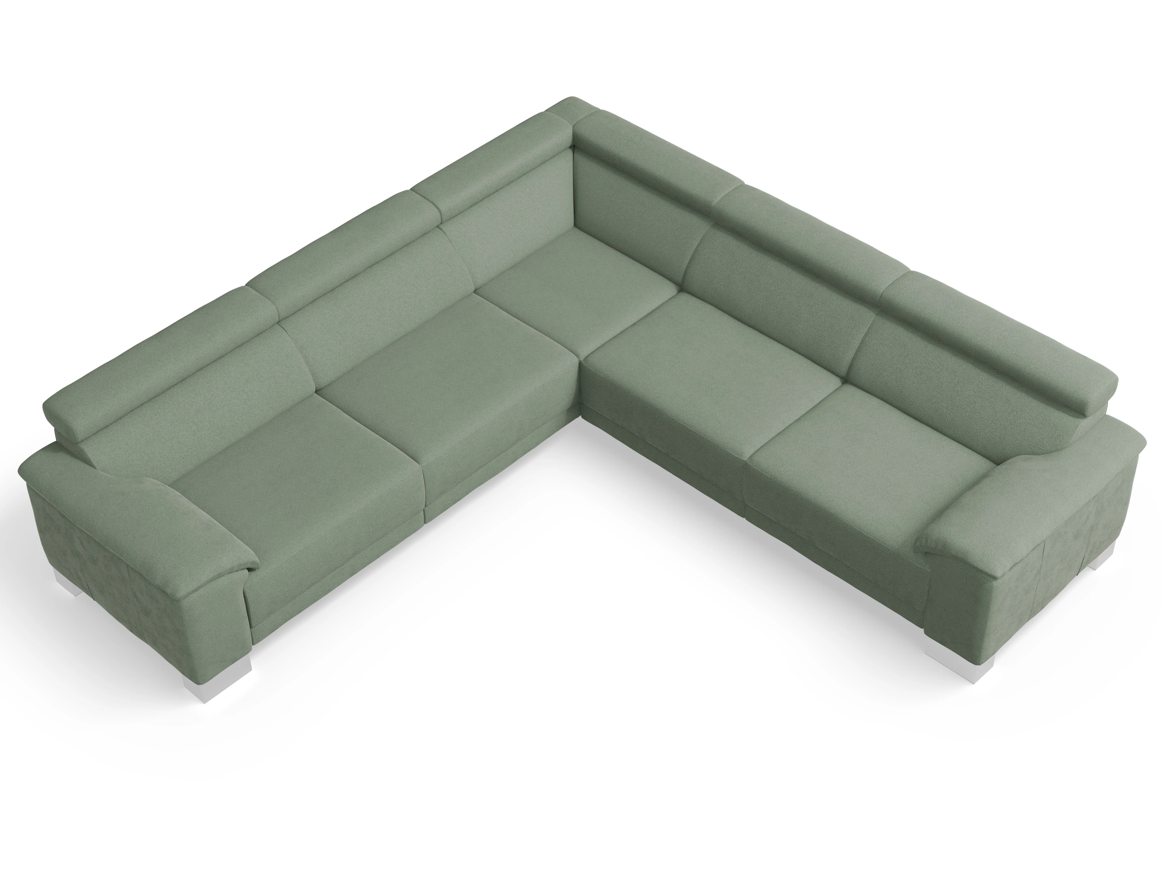 Antonio Ecksofa SPE Large Ansicht des Produktes Antonio Ecksofa gleichschenklig in Stoff Grün