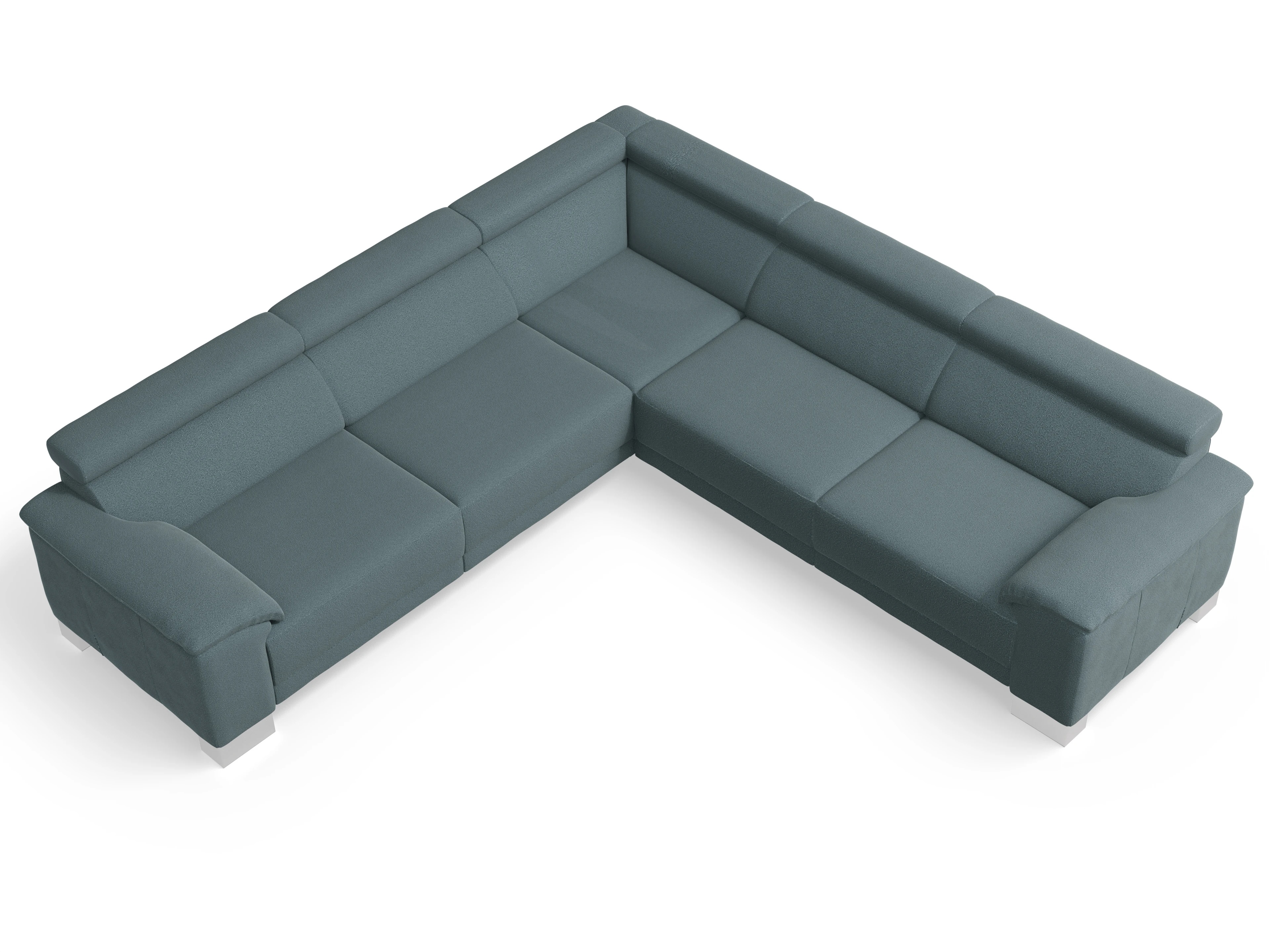 Ansicht des Produktes Antonio Ecksofa gleichschenklig in Stoff Grün