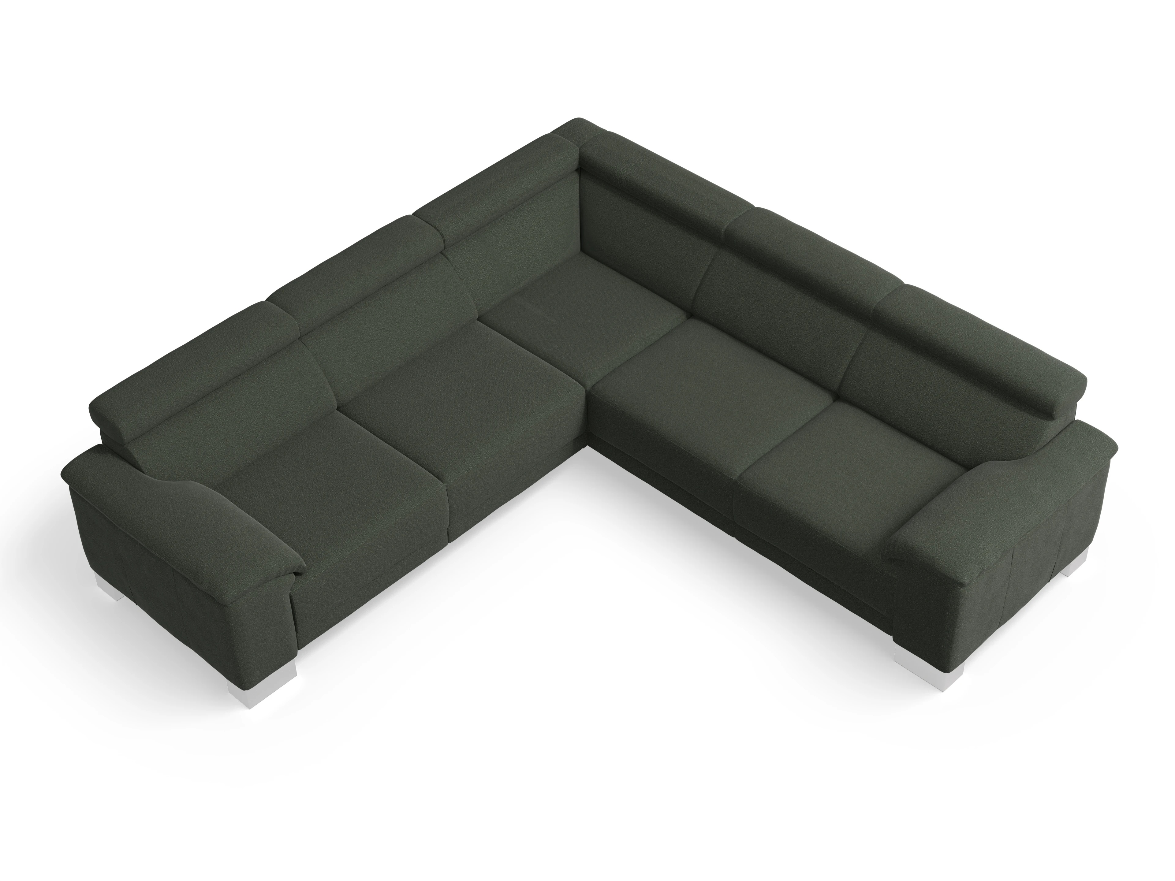 Antonio Ecksofa SPE Medium Ansicht des Produktes Antonio Ecksofa gleichschenklig in Stoff Grün