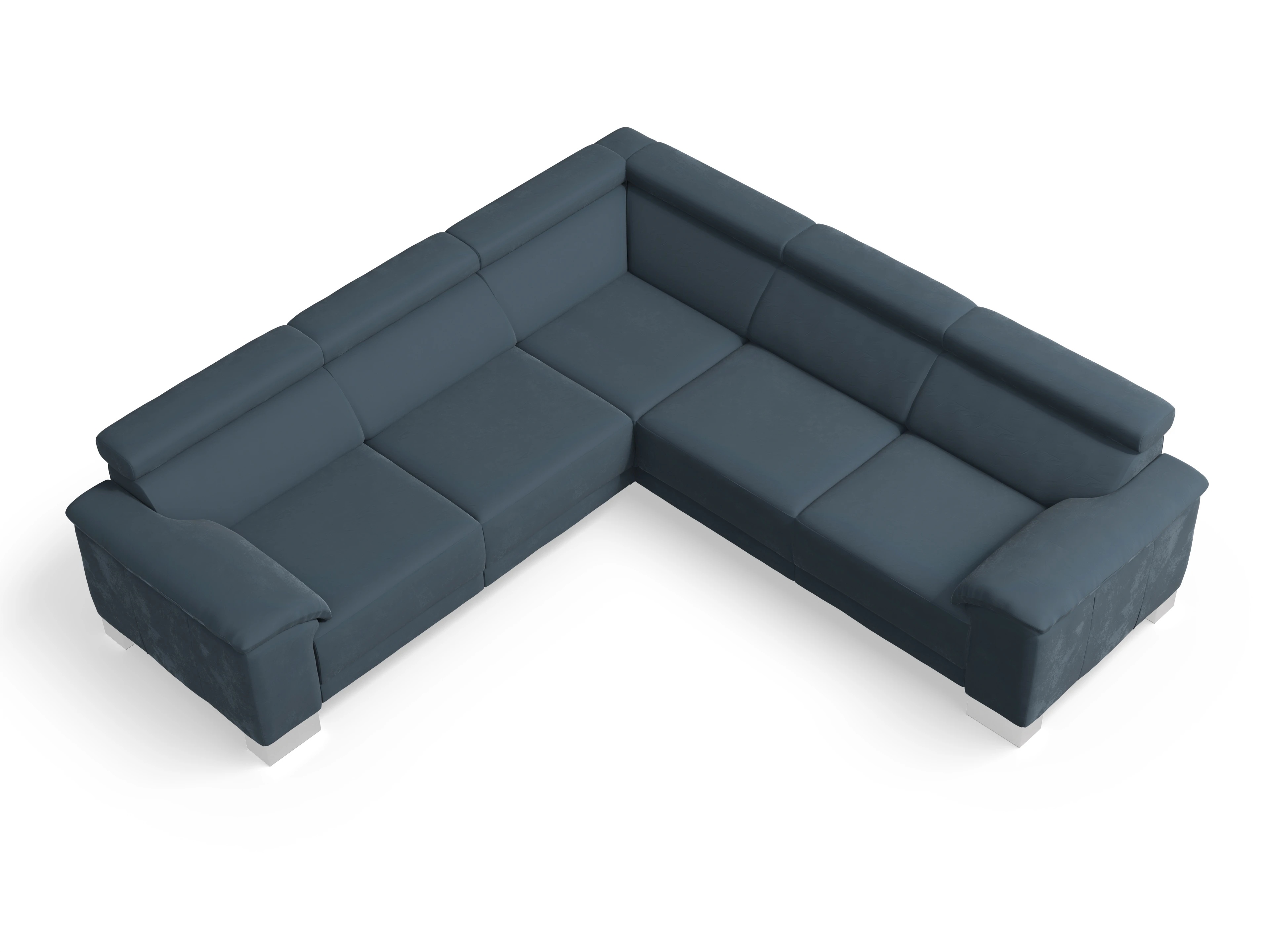 Ansicht des Produktes Antonio Ecksofa gleichschenklig in Stoff Blau